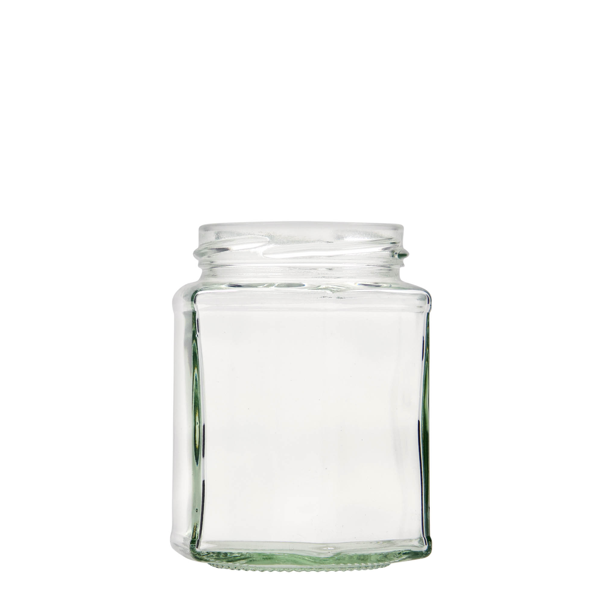 324 ml hexagonal burk, mynning: twist off (TO 66)