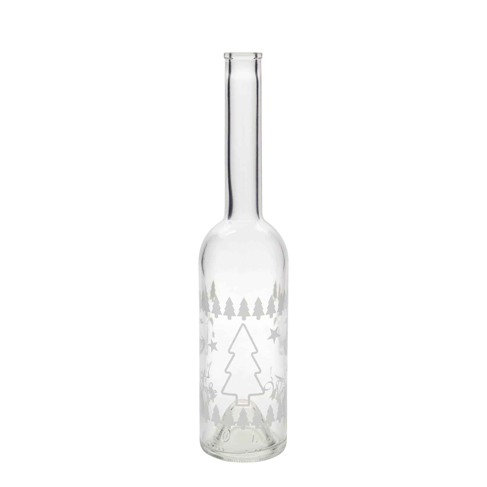 500 ml glasflaska 'Opera', motiv: klassisk jul, öppning: kork