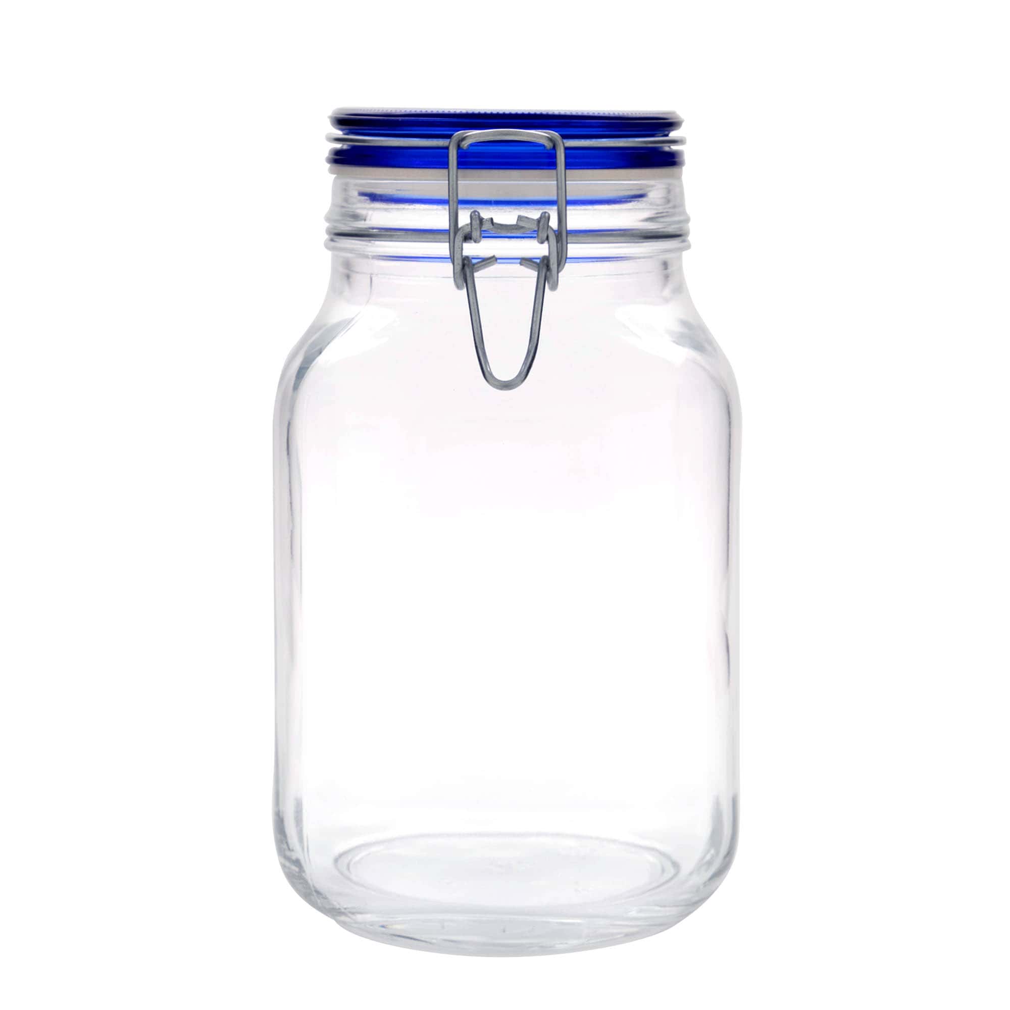 2.000 ml trådbygelglas 'Fido' blått lock, fyrkantigt, öppning: trådbygelstängning 2.000 ml trådbygelglas 'Fido' blått lock, fyrkantigt, öppning: trådbygelstängning
