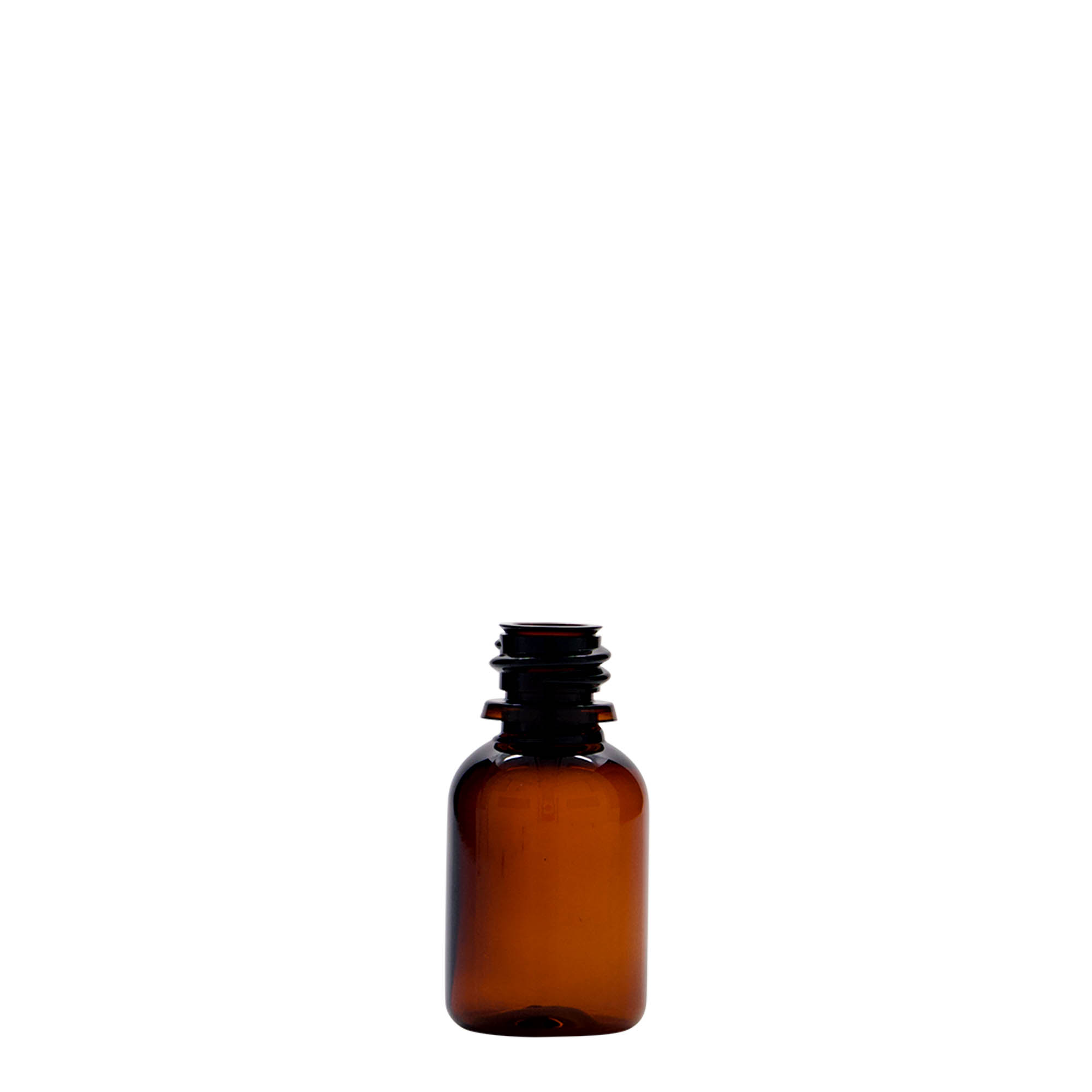 20 ml PET-medicinflaska 'Easy Living', brun, plast, öppning: DIN 18