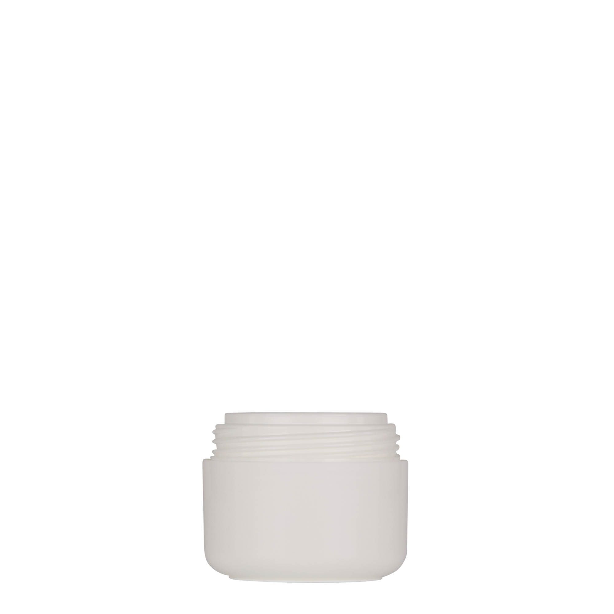 30 ml plastburk 'Bianca', PP, vit, öppning: skruvlock