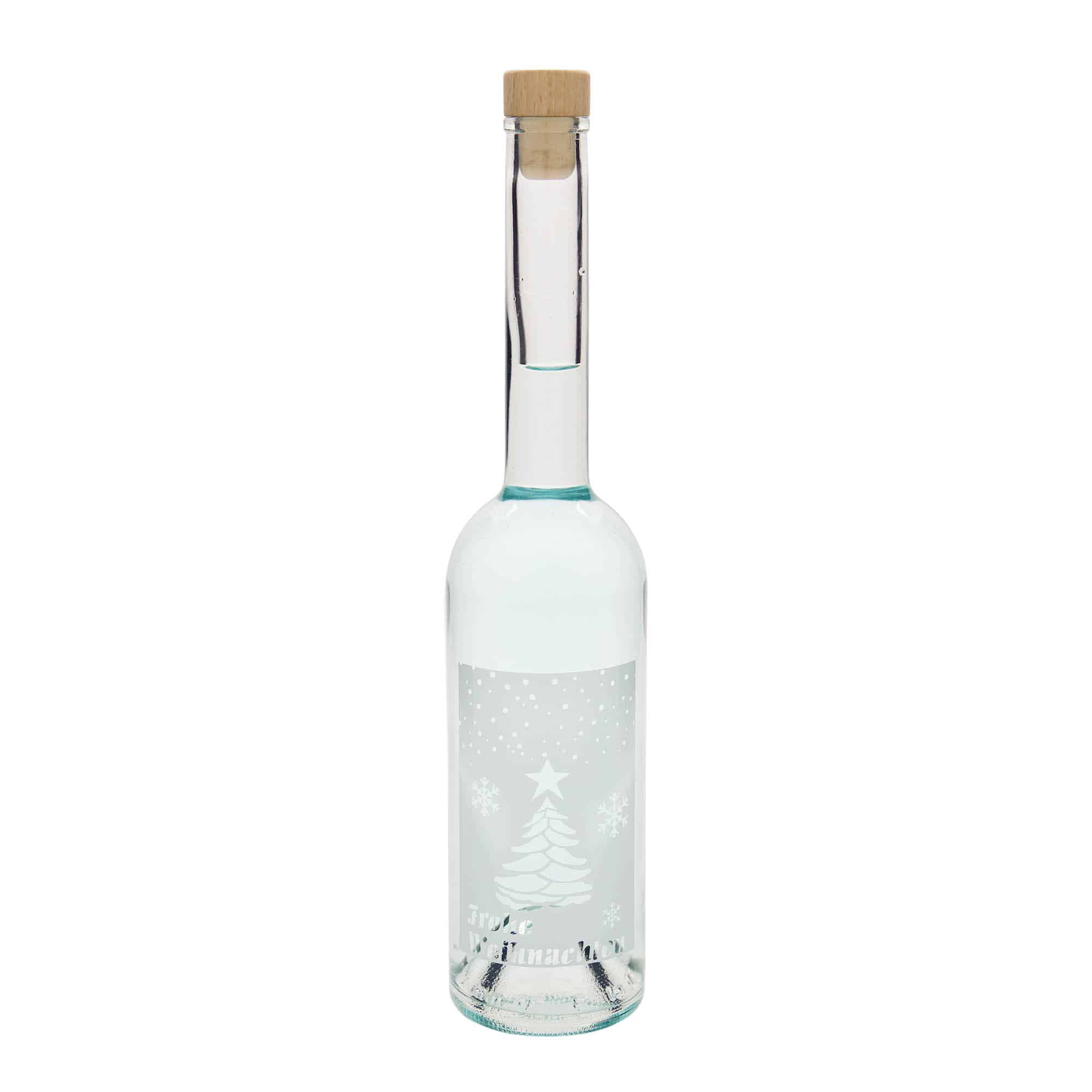 500 ml glasflaska 'Opera', motiv: Vit jul, mynning: kork