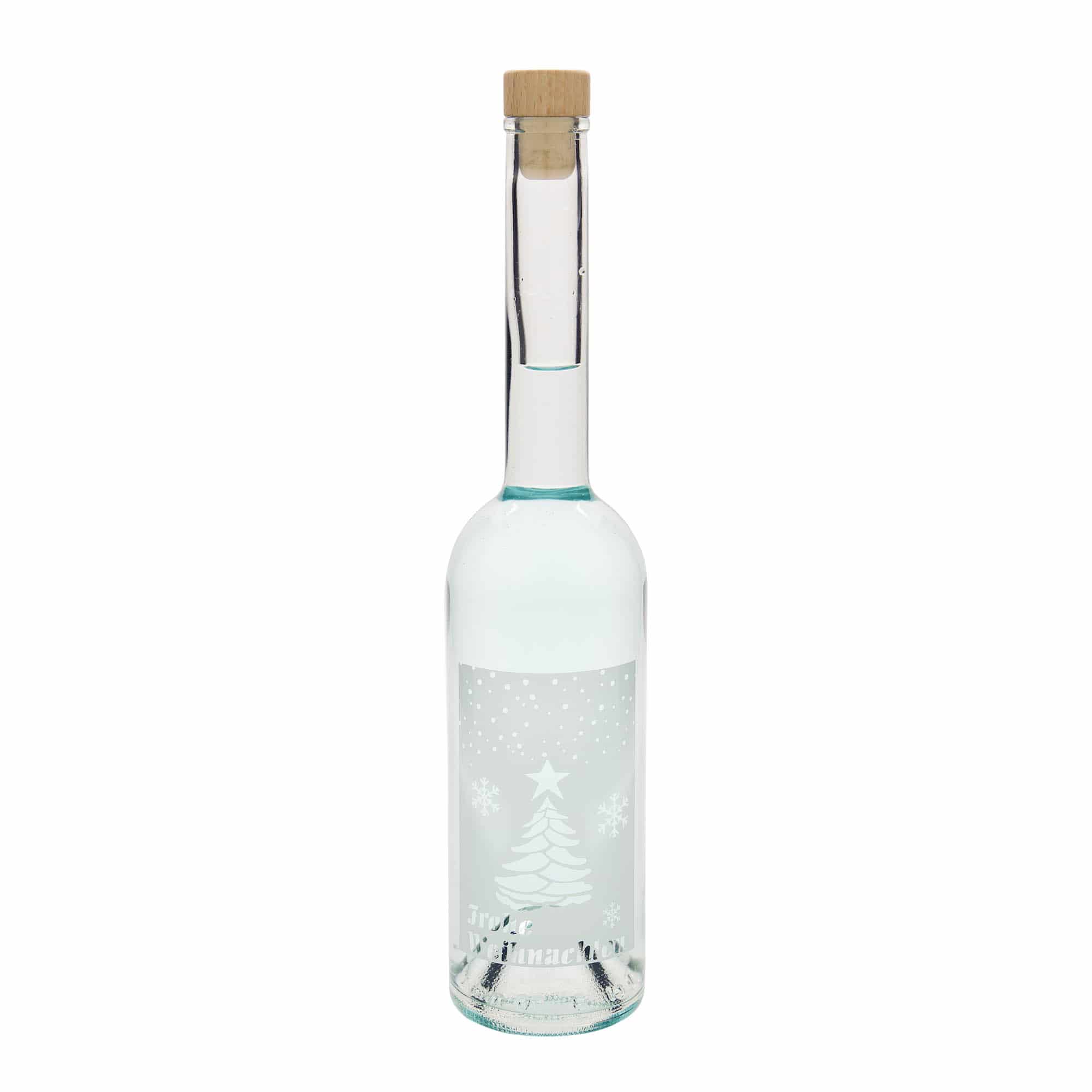 500 ml glasflaska 'Opera', motiv: Vita julen, öppning: kork