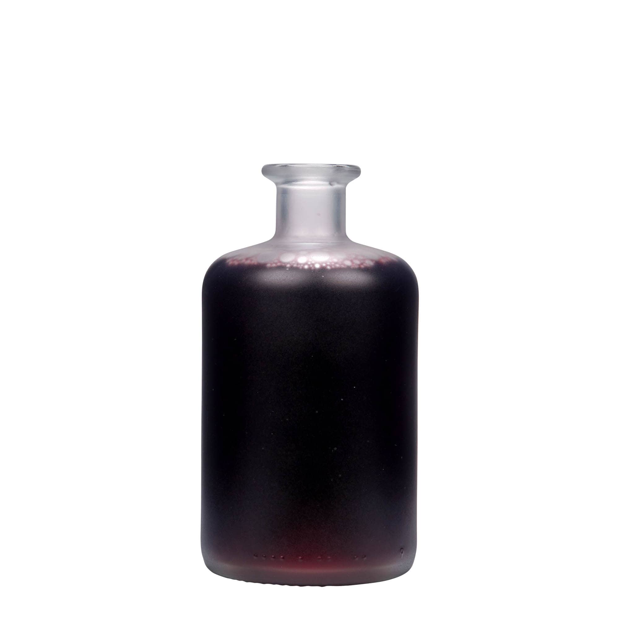 500 ml glasflaska apotekare, iskall, mynning: kork