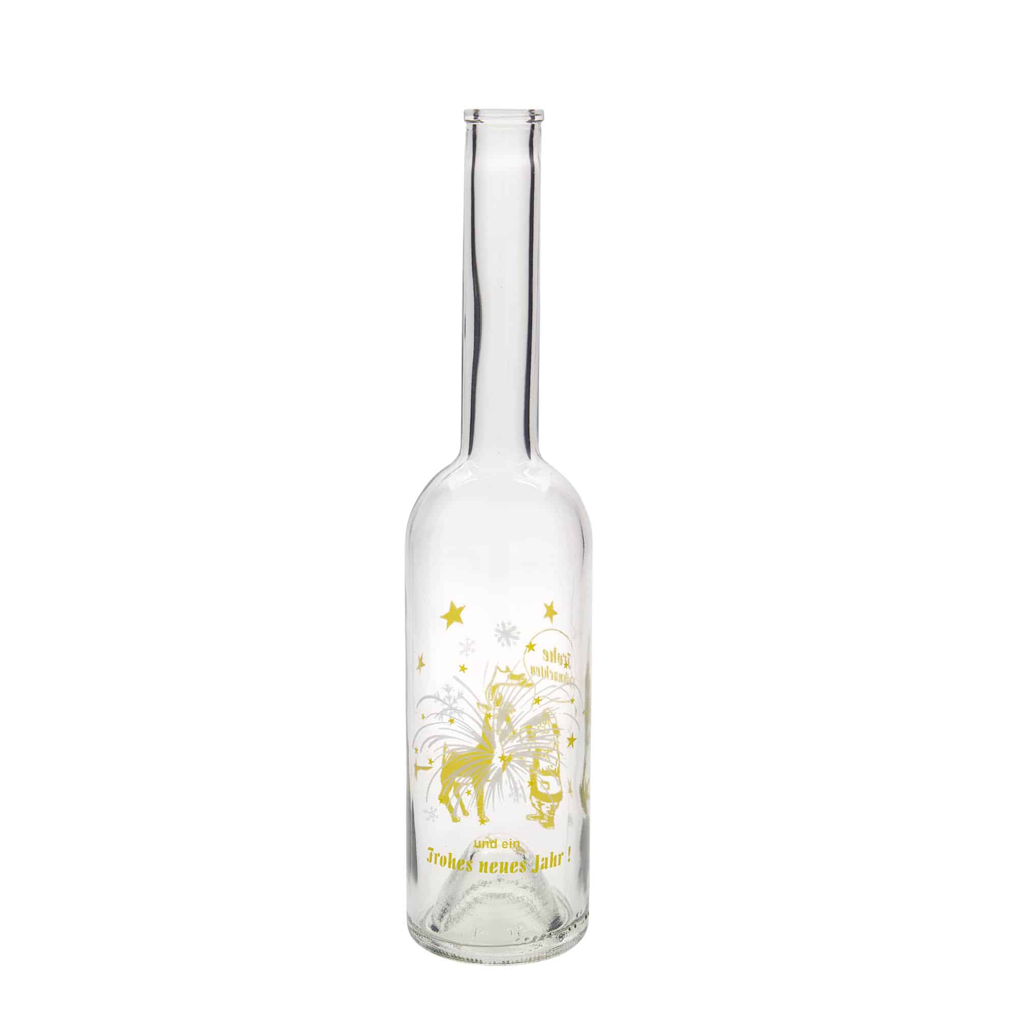 500 ml glasflaska 'Opera', motiv: fyrverkeri, öppning: kork