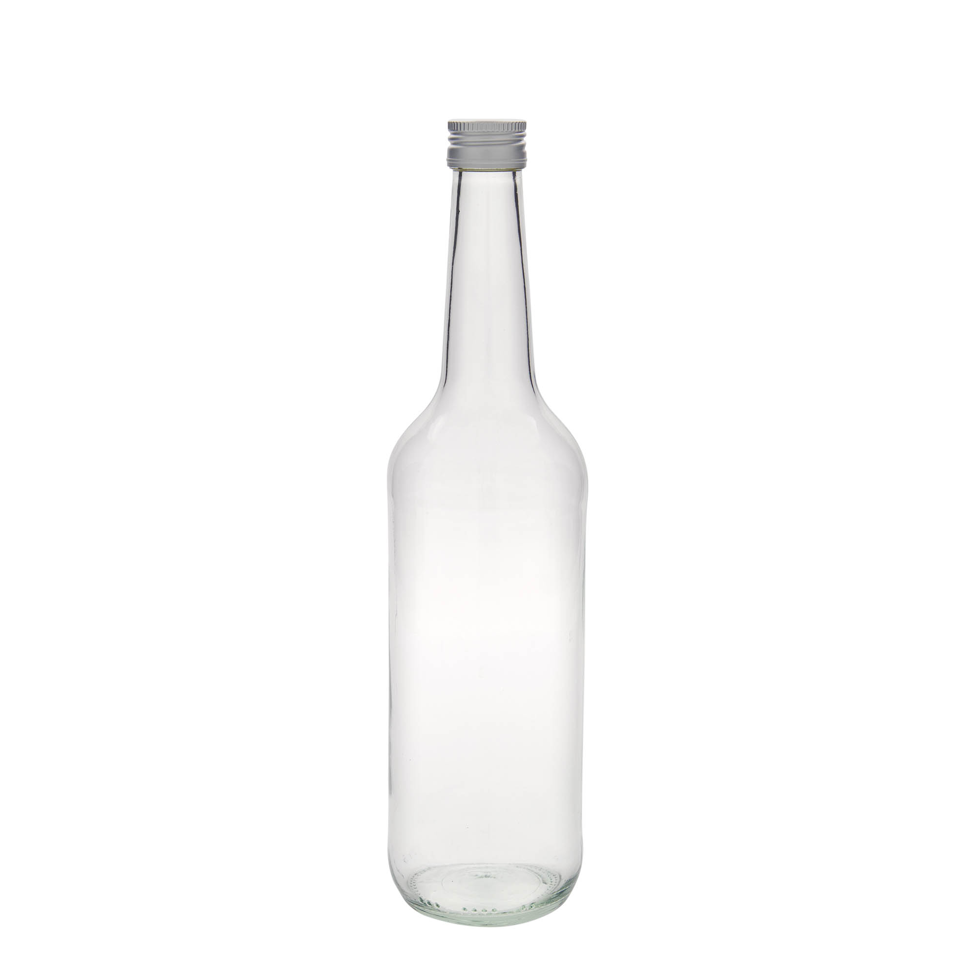 700 ml glasflaska med rak hals, öppning: PP 28
