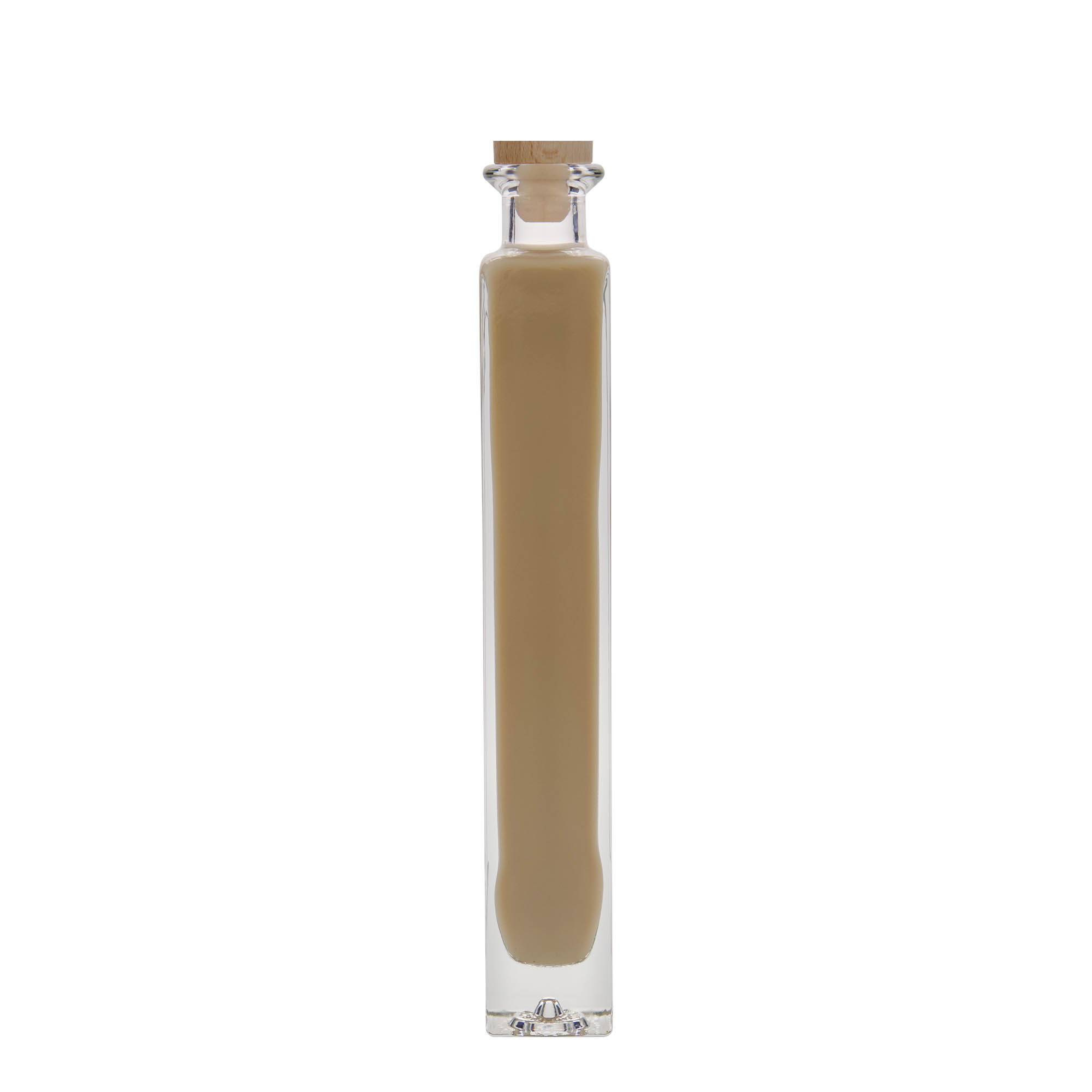 200 ml glasflaska 'Tommy', fyrkantig, öppning: kork 200 ml glasflaska 'Tommy', fyrkantig, öppning: kork