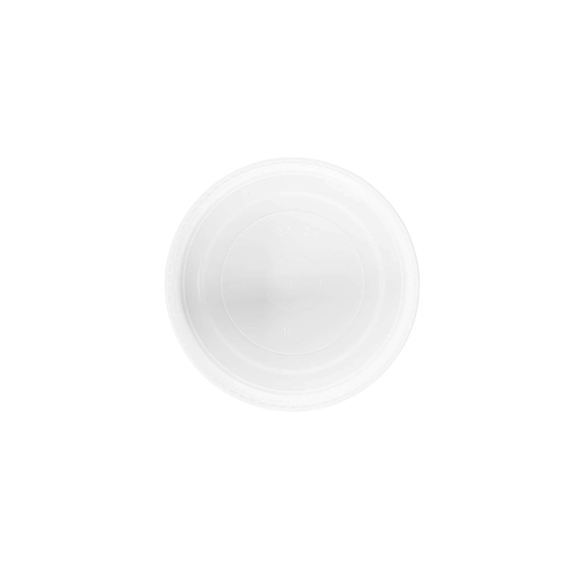 Skruvlock för 100 ml 'Bianca', PP-plast, vit