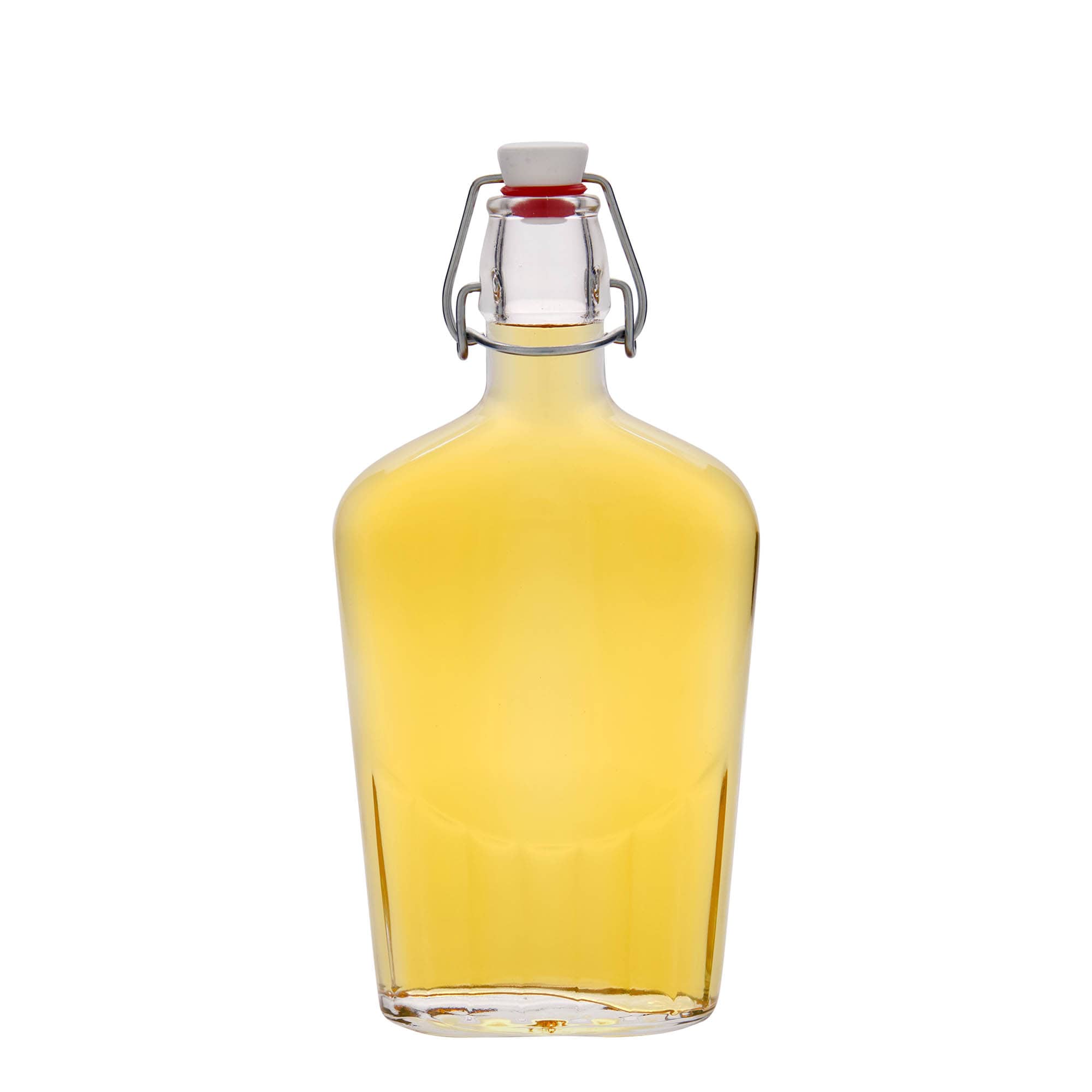 500 ml glasflaska 'Fiaschetta', oval, öppning: bygelkork