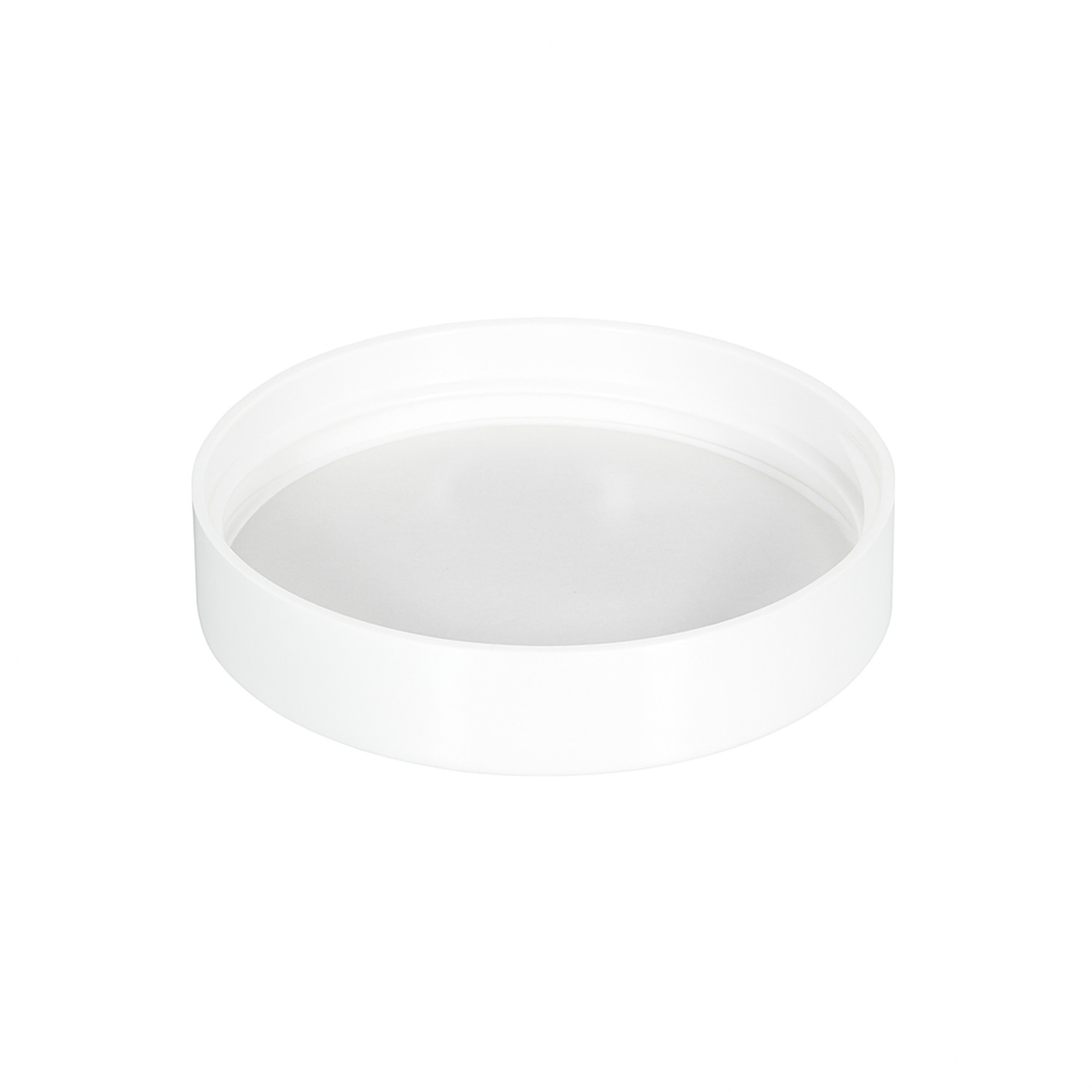 Skruvlock för 120 ml 'Brown Line', HPM-plast, vit