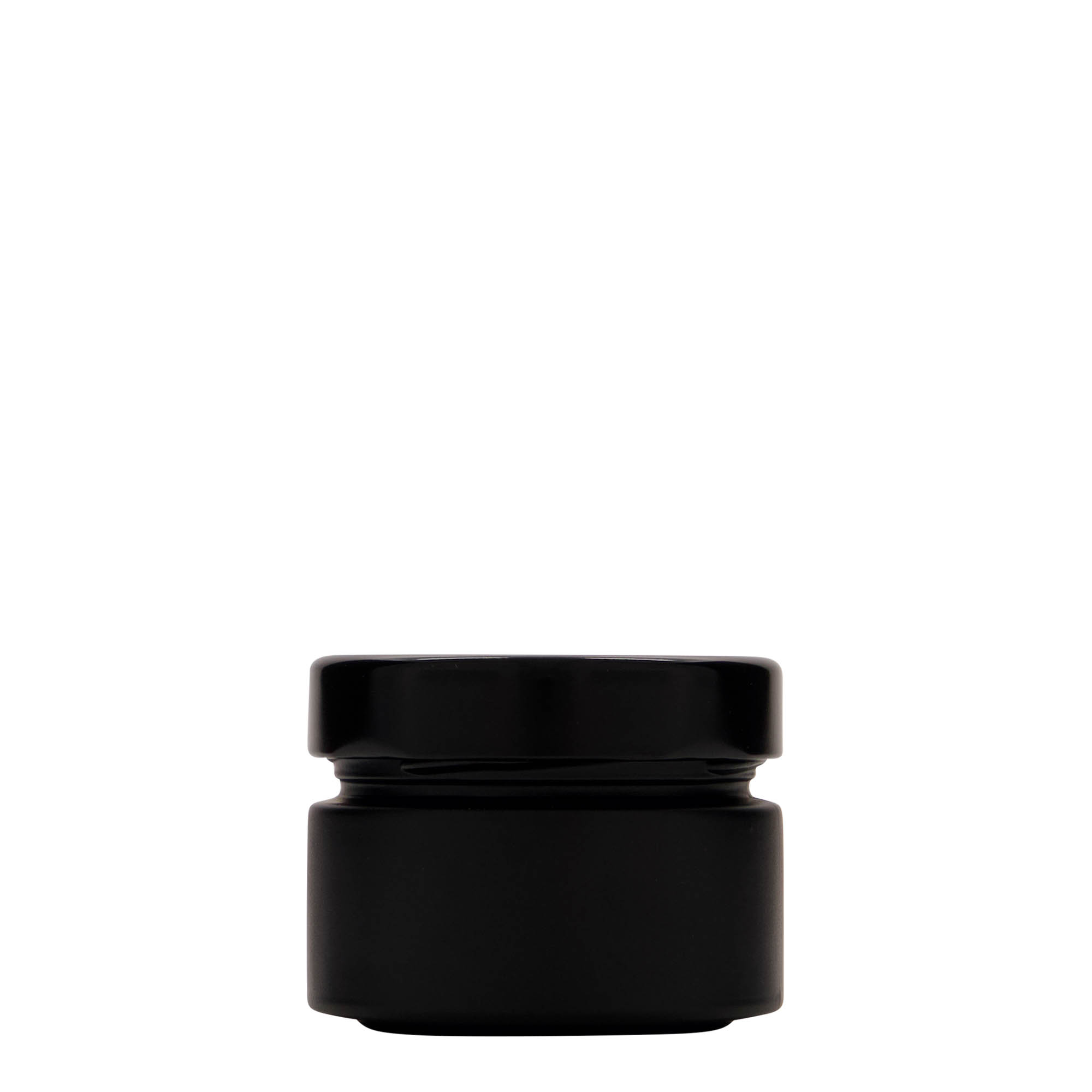 130 ml rund glas 'Aurora', svart, mynning: Deep-Twist-Off (DTO 66) 130 ml rund glas 'Aurora', svart, mynning: Deep-Twist-Off (DTO 66)