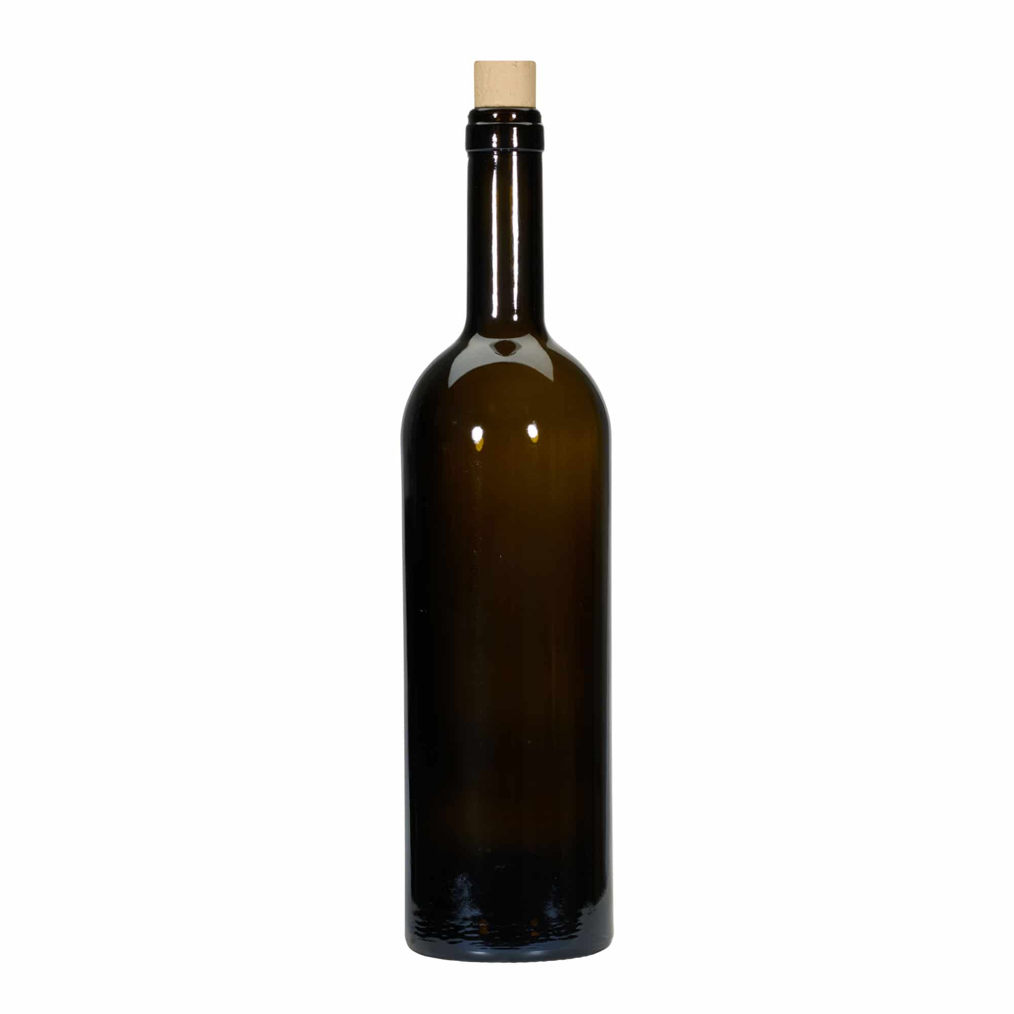 750 ml vinflaska 'Golia', antikgrön, mynning: kork