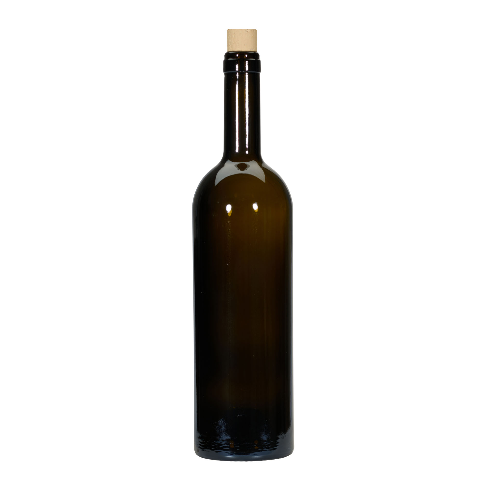 750 ml vinflaska 'Golia', antikgrön, mynning: kork