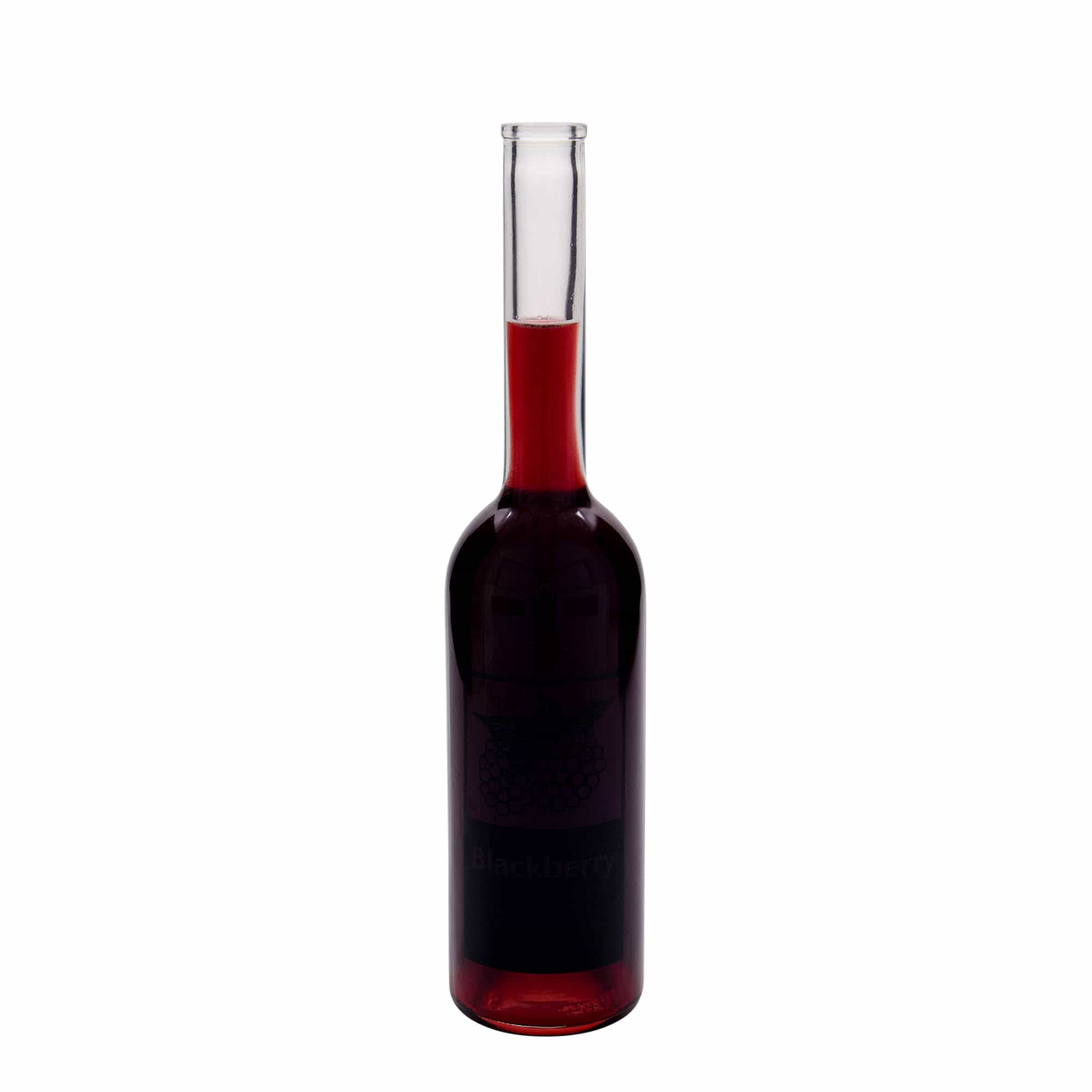 500 ml glasflaska 'Opera', motiv: björnbär, mynning: kork