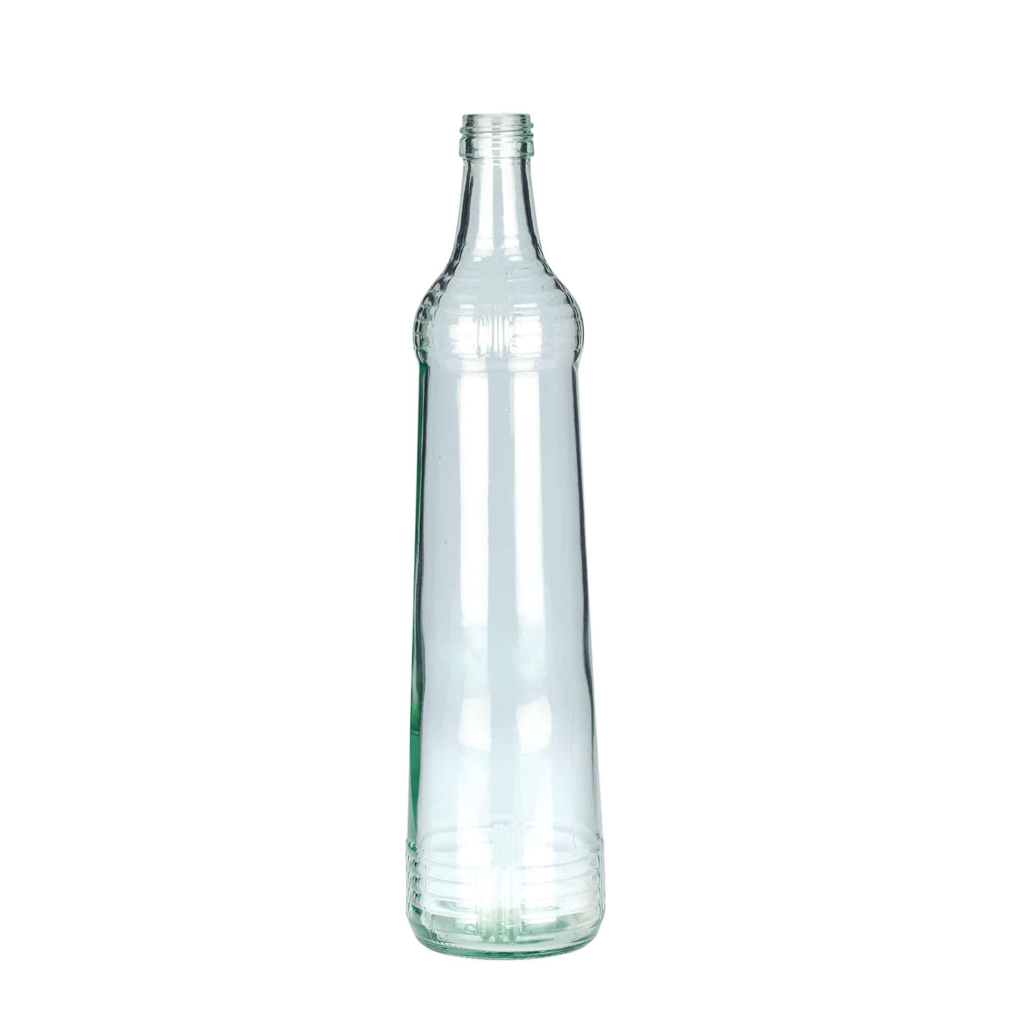 700 ml glasflaska vodka Zwiebelturm, mynning: PP 28
