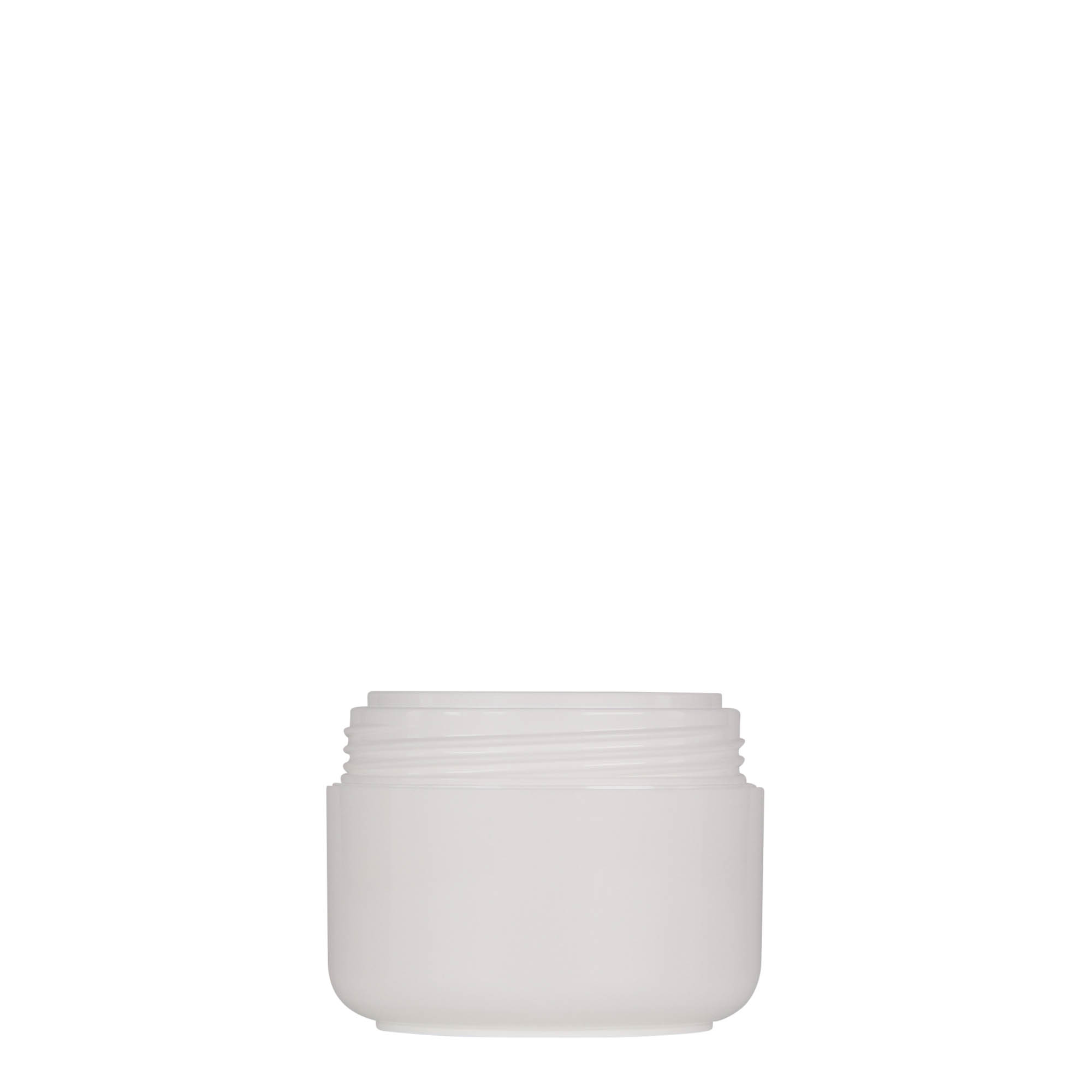 50 ml plastburk 'Bianca', PP, vit, öppning: skruvlock
