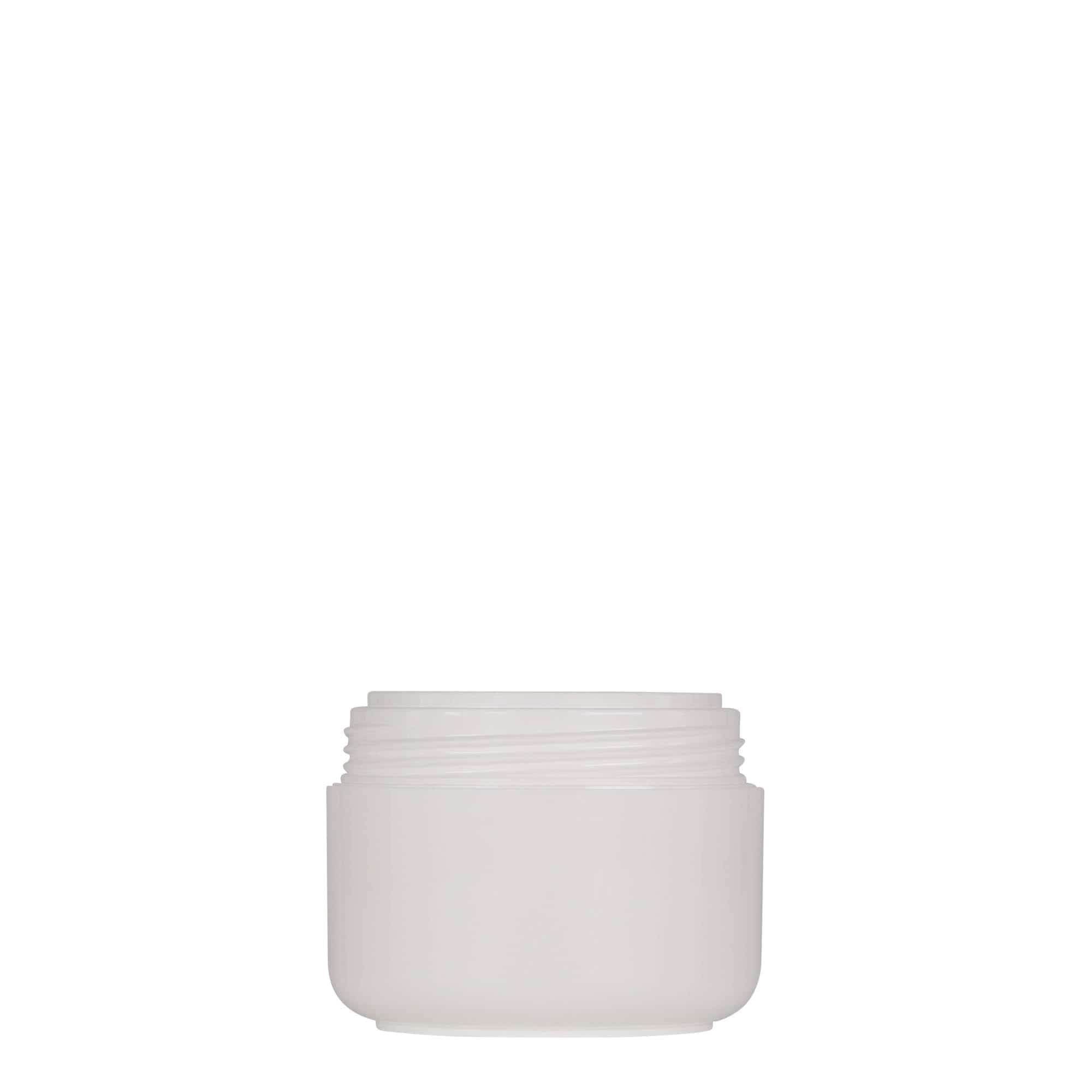50 ml plastburk 'Bianca', PP, vit, öppning: skruvlock