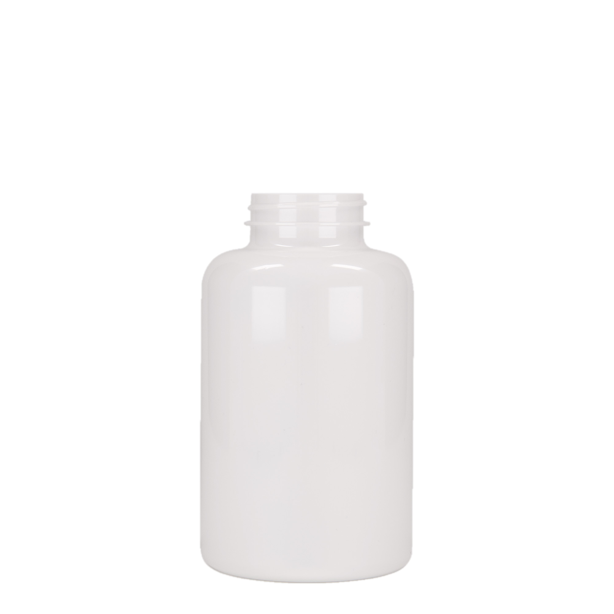 500 ml PET-flaska, plast, vit, öppning: 45/400