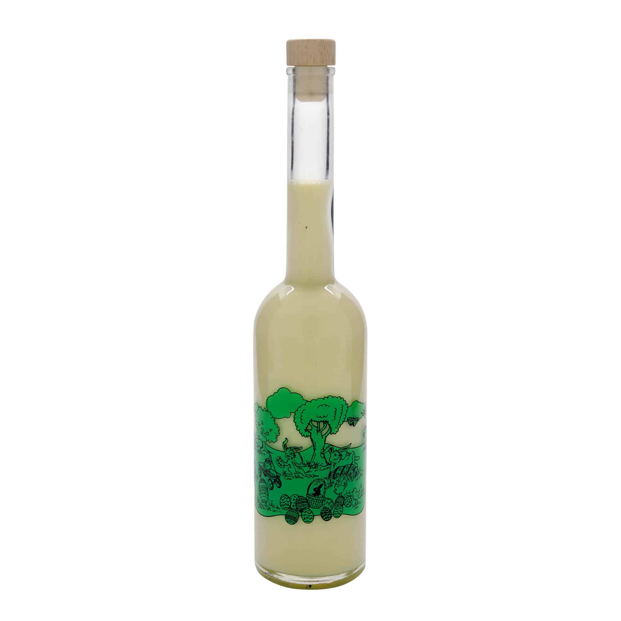 500 ml glasflaska 'Opera', motiv: Glad Påsk, mynning: kork