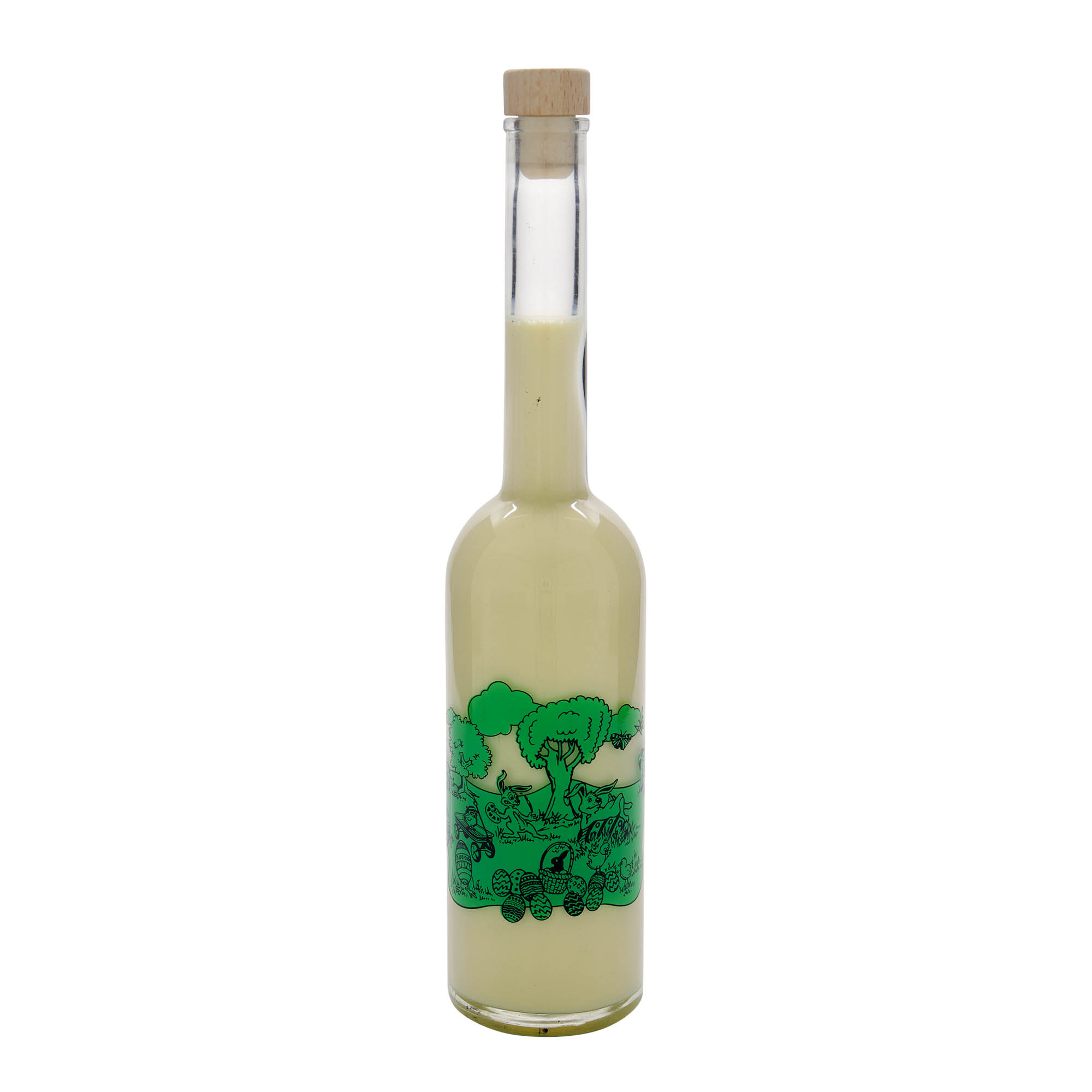 500 ml glasflaska 'Opera', motiv: Glad Påsk, öppning: kork
