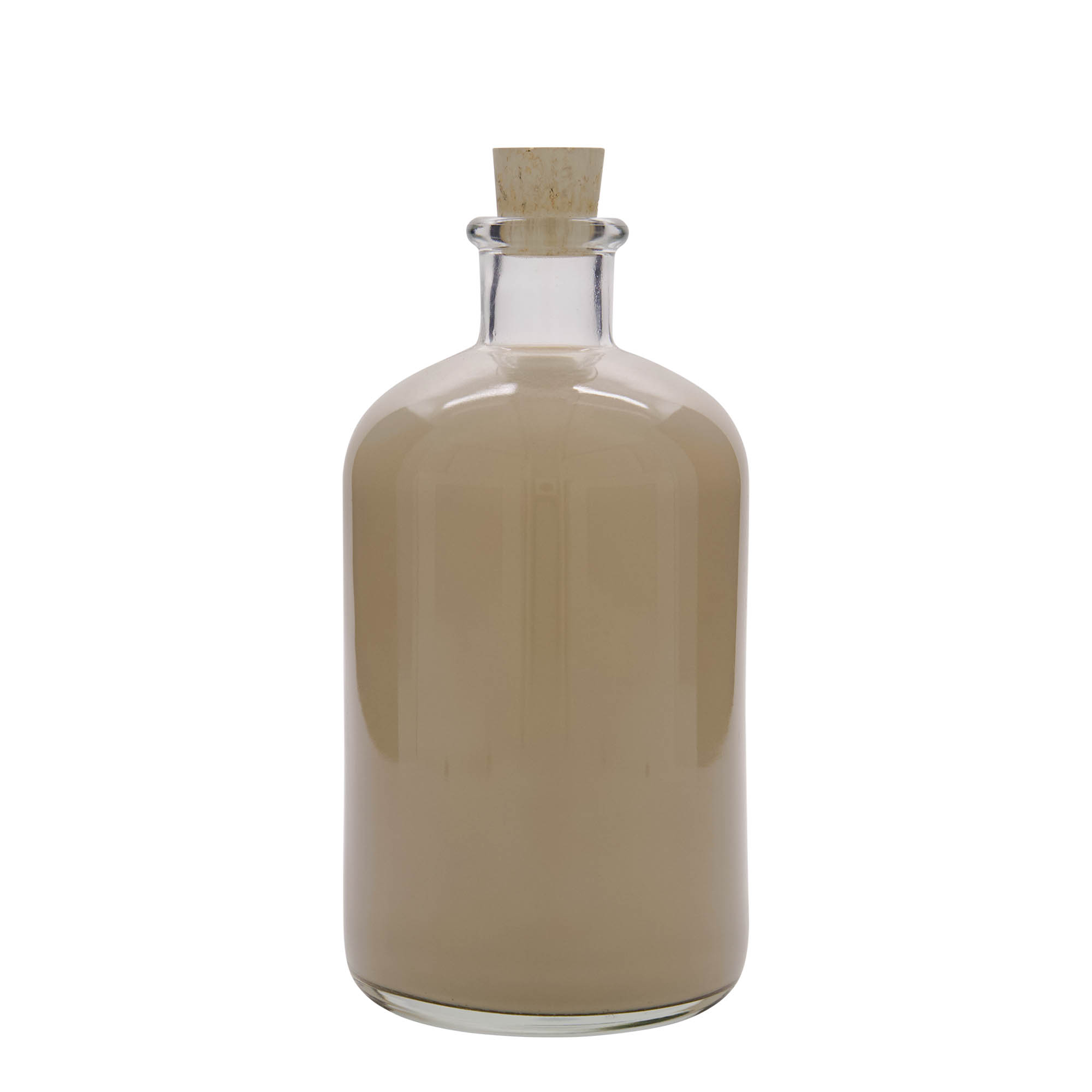 1.000 ml glasflaska apotekare, mynning: kork