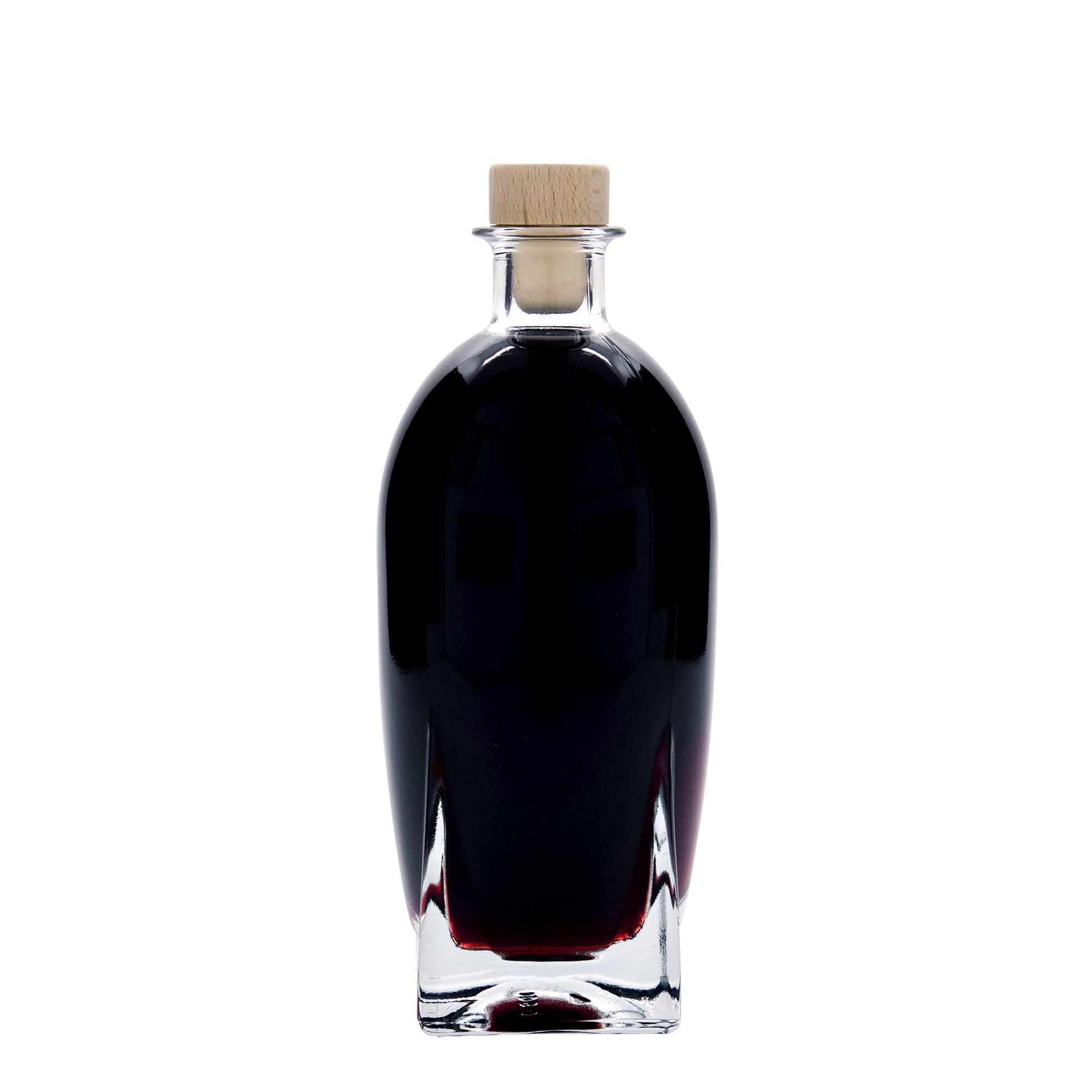 500 ml glasflaska 'Zino', fyrkantig, mynning: kork