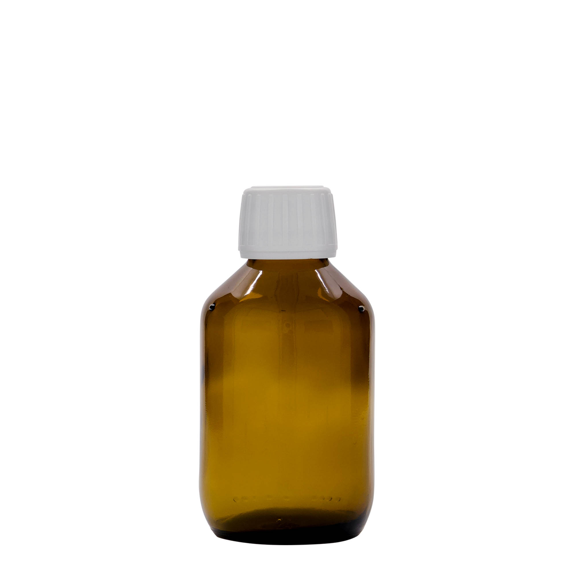 150 ml medicinflaska, brun, glas, mynning: PP 28 150 ml medicinflaska, brun, glas, mynning: PP 28