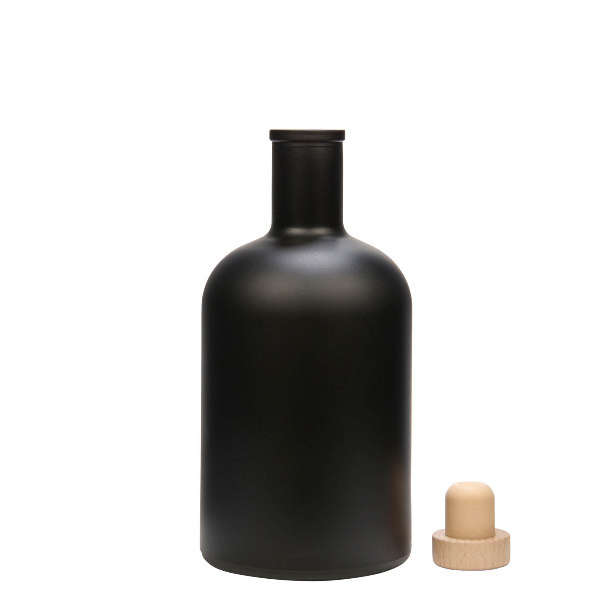 700 ml glasflaska 'Gerardino', svart, öppning: kork