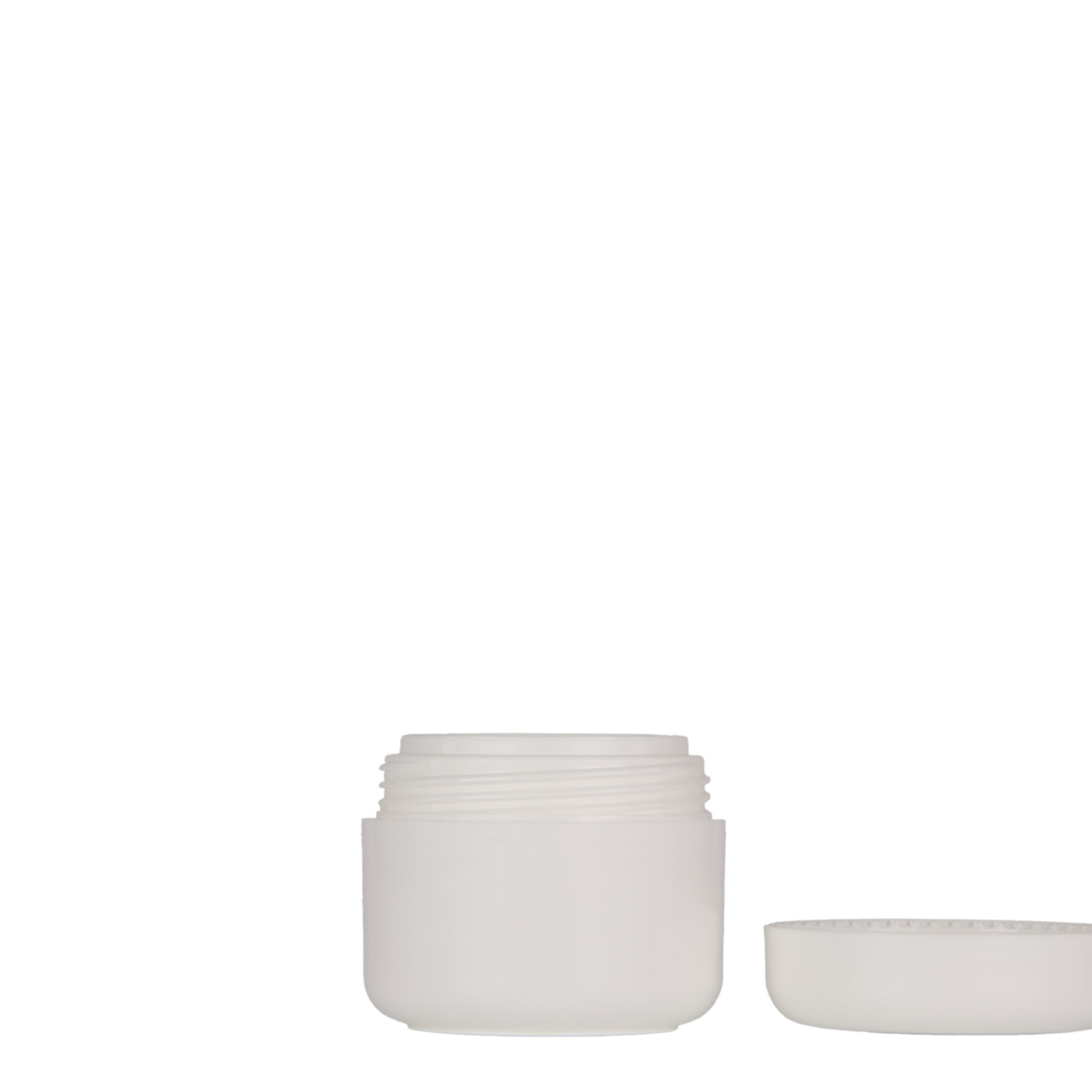 15 ml plastburk 'Bianca', PP, vit, öppning: skruvlock