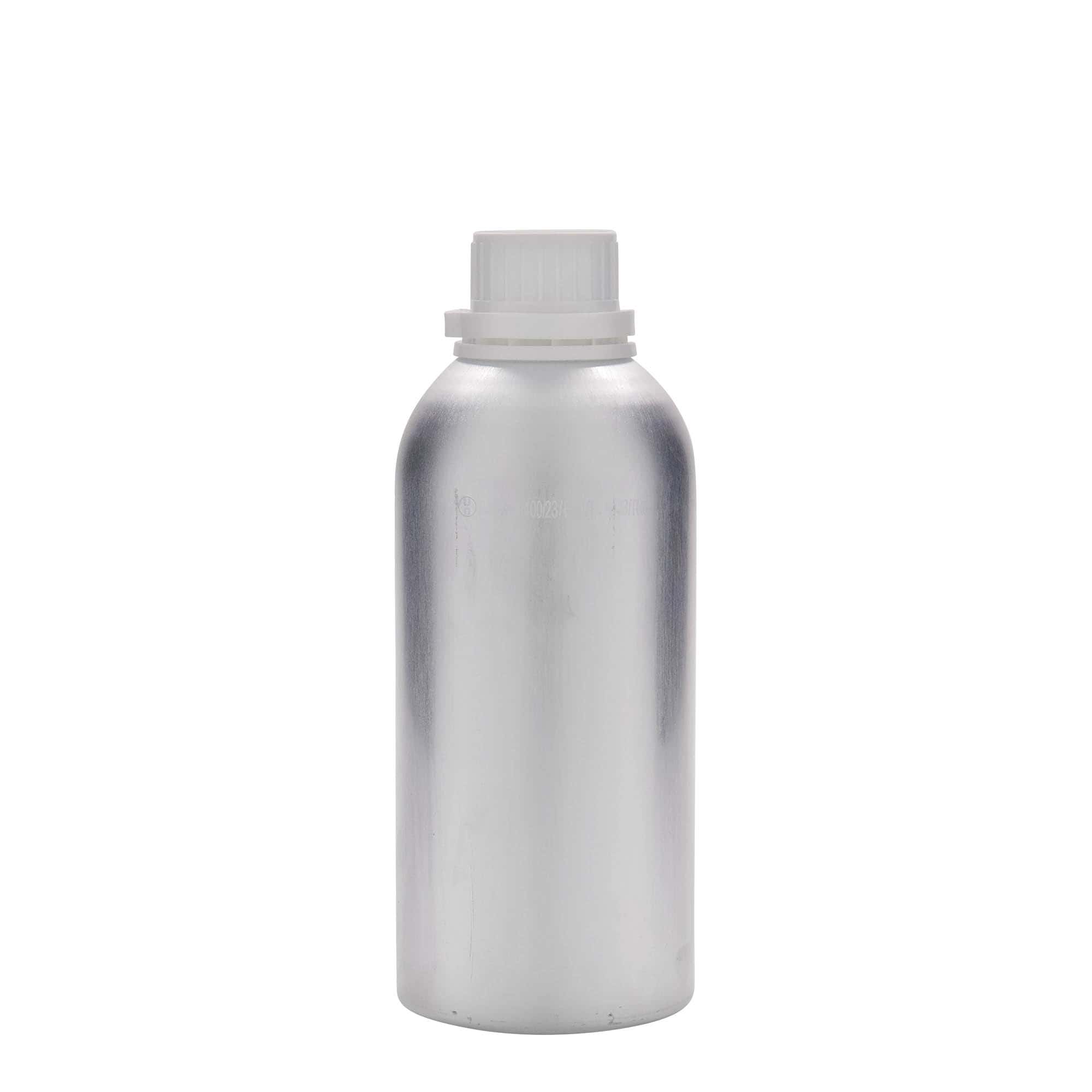 625 ml aluminiumflaska, metall, silver, öppning: DIN 32