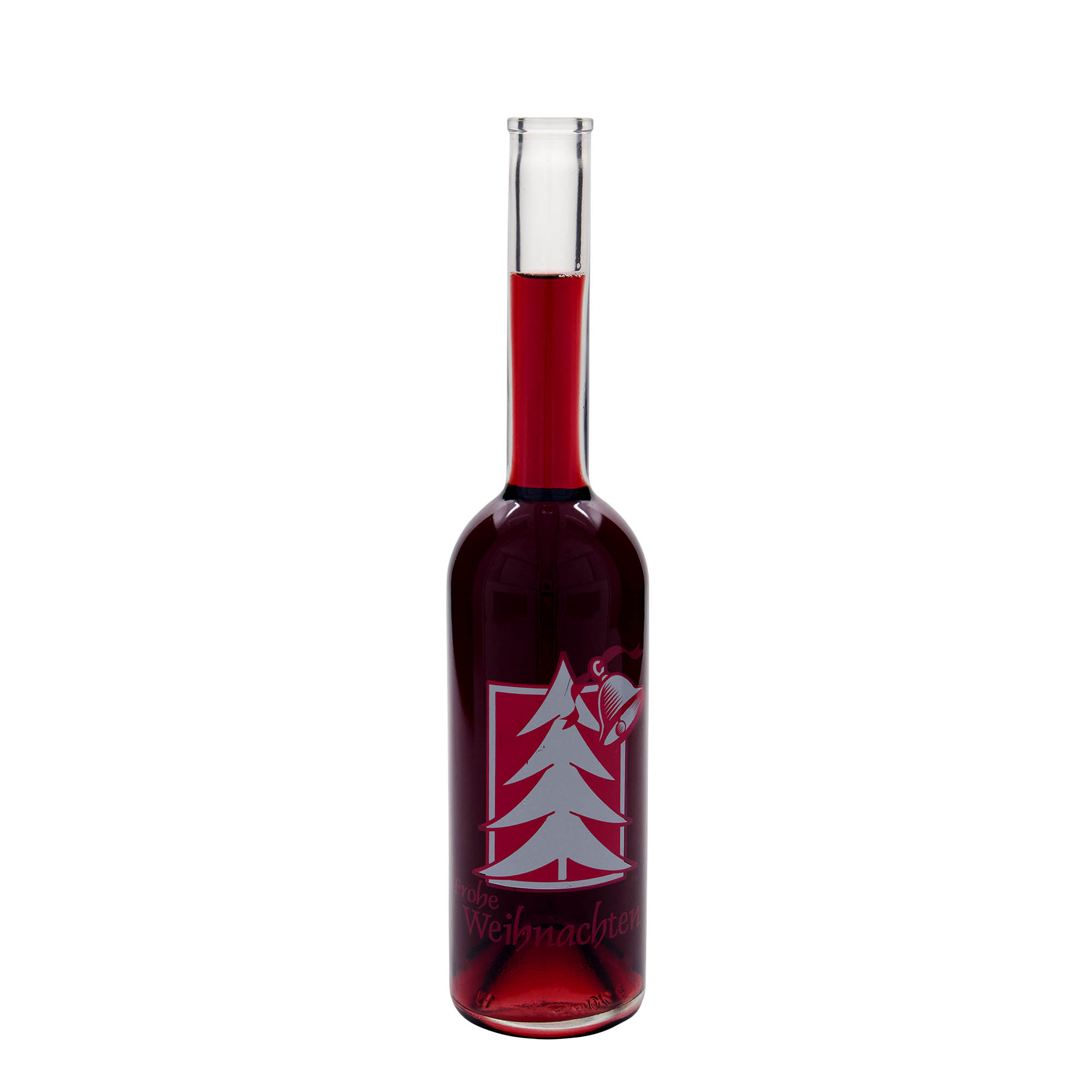 500 ml glasflaska 'Opera', motiv: julhälsning, öppning: kork