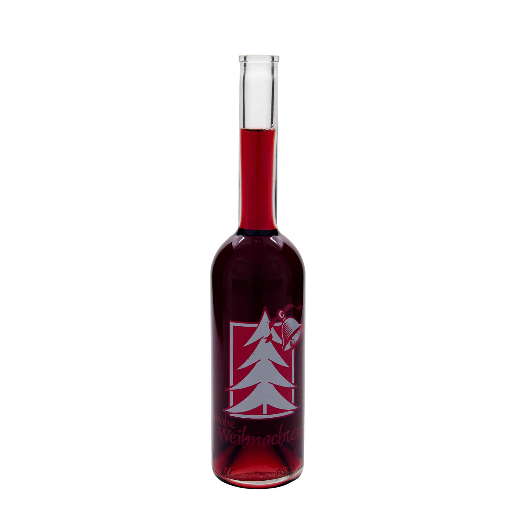 500 ml glasflaska 'Opera', motiv: julhälsning, öppning: kork