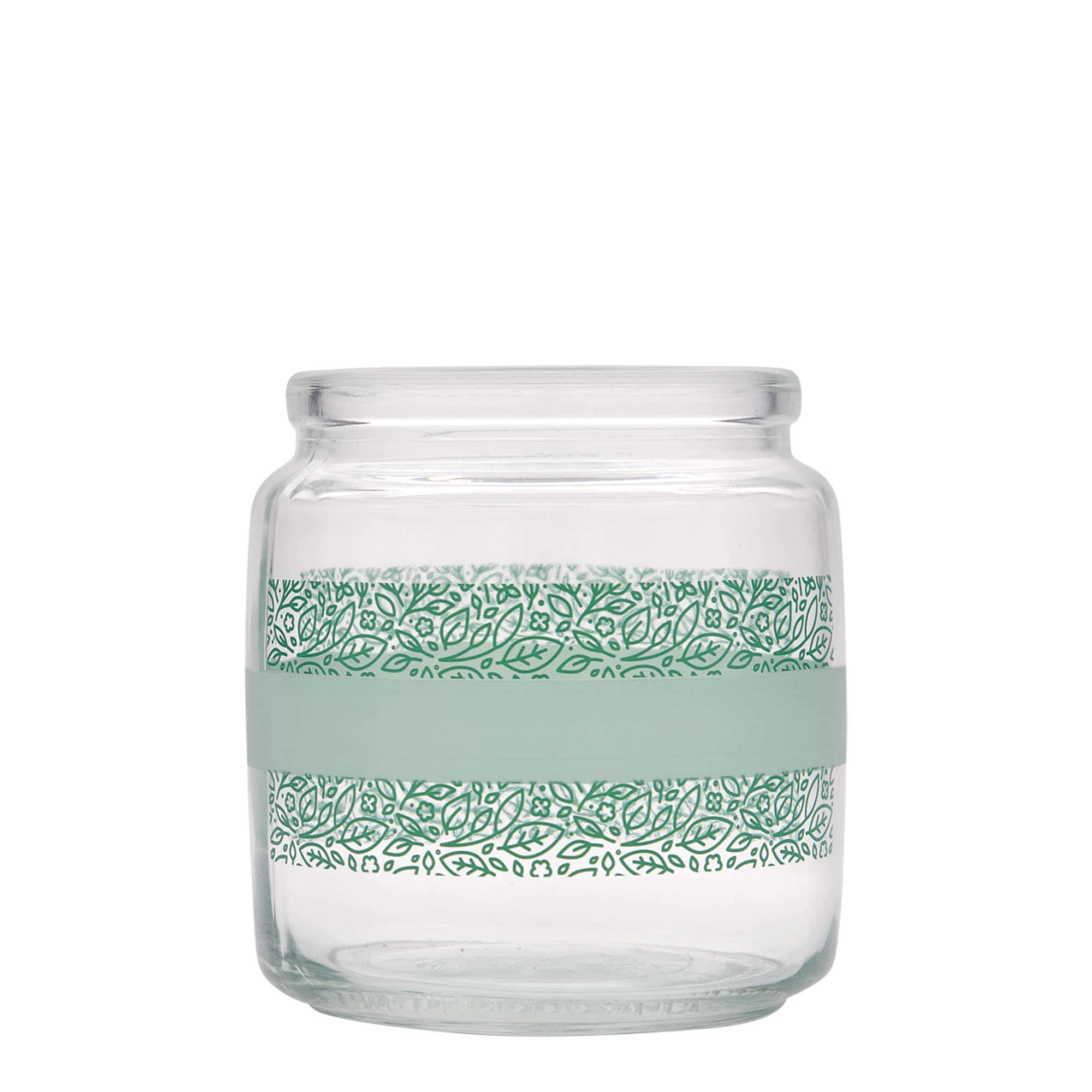 750 ml glasburk med korklock 'Giara', motiv: Naturalmente verde, mynning: kork 750 ml glasburk med korklock 'Giara', motiv: Naturalmente verde, mynning: kork