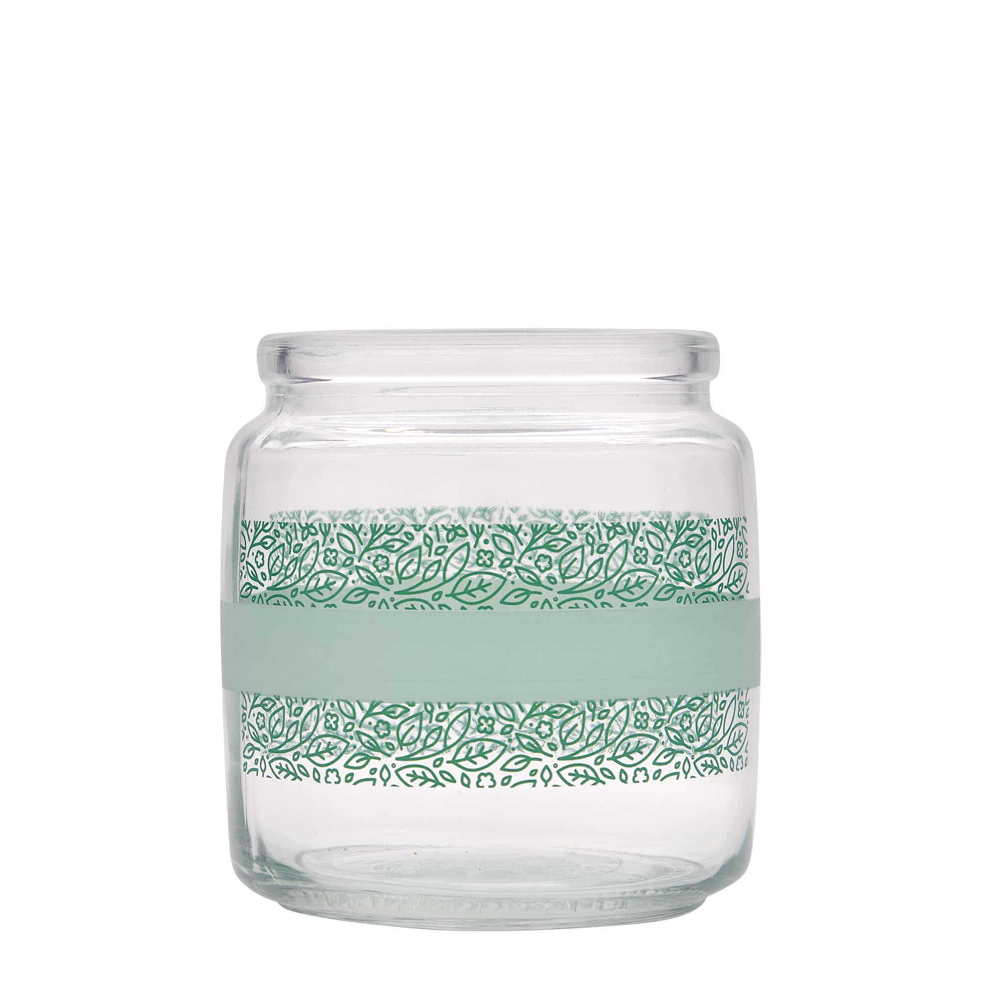 750 ml korkglas 'Giara', motiv: Naturalmente verde, mynning: kork