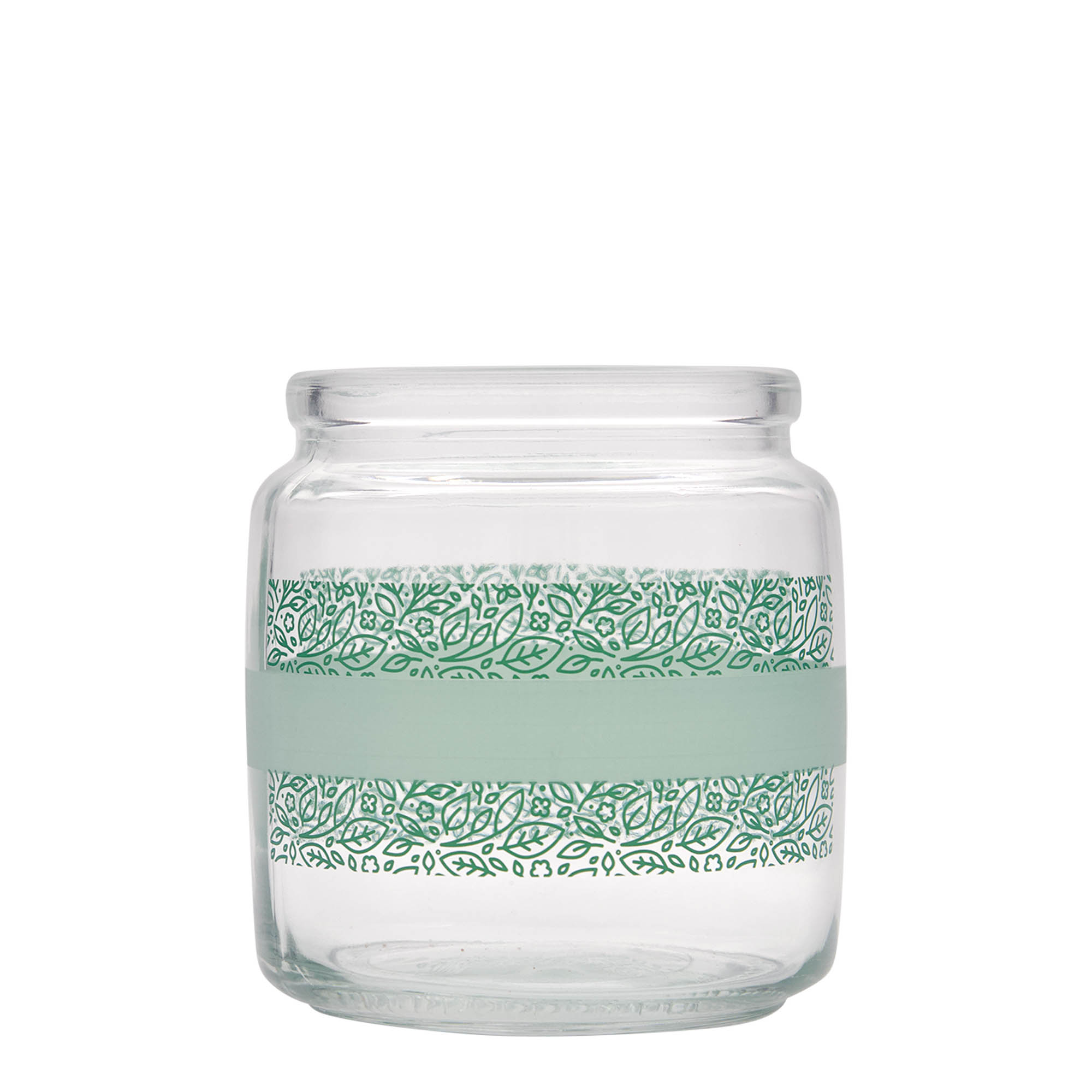 750 ml korkglas 'Giara', motiv: Naturalmente verde, mynning: kork