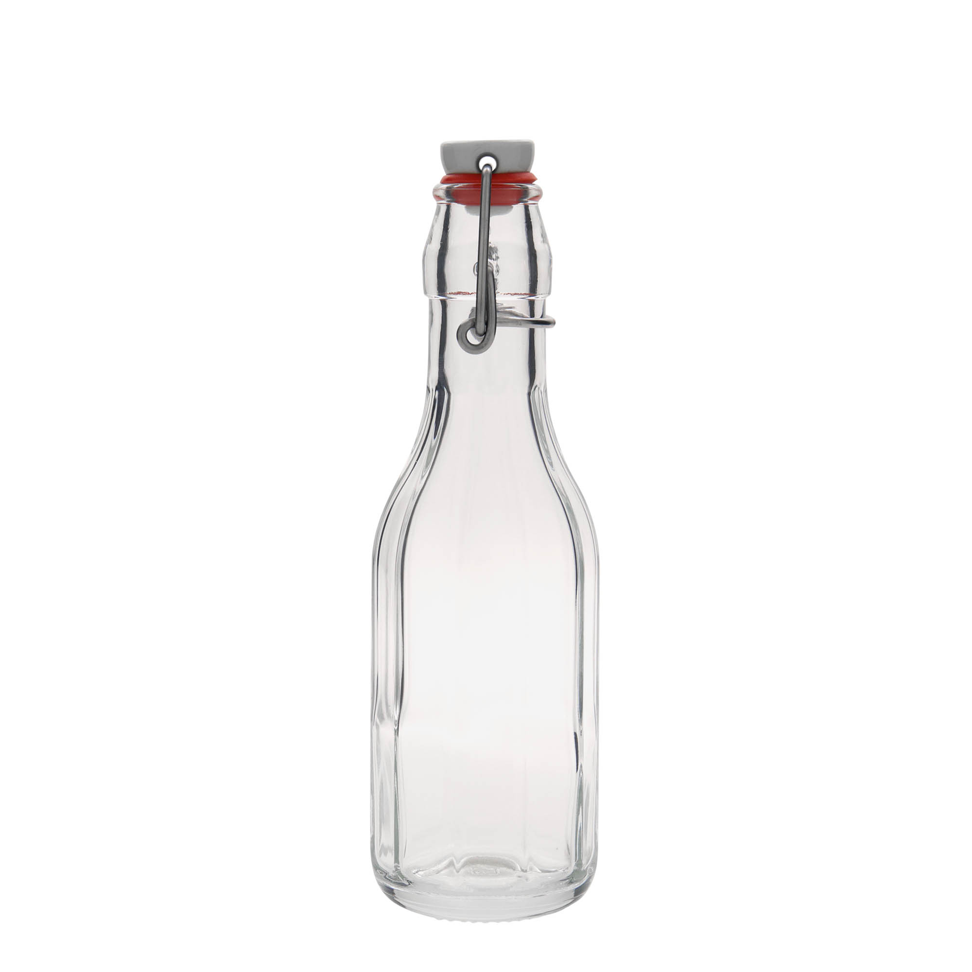250 ml glasflaska 'Bravo', tiokantig, öppning: bygelkapsyl 250 ml glasflaska 'Bravo', tiokantig, öppning: bygelkapsyl