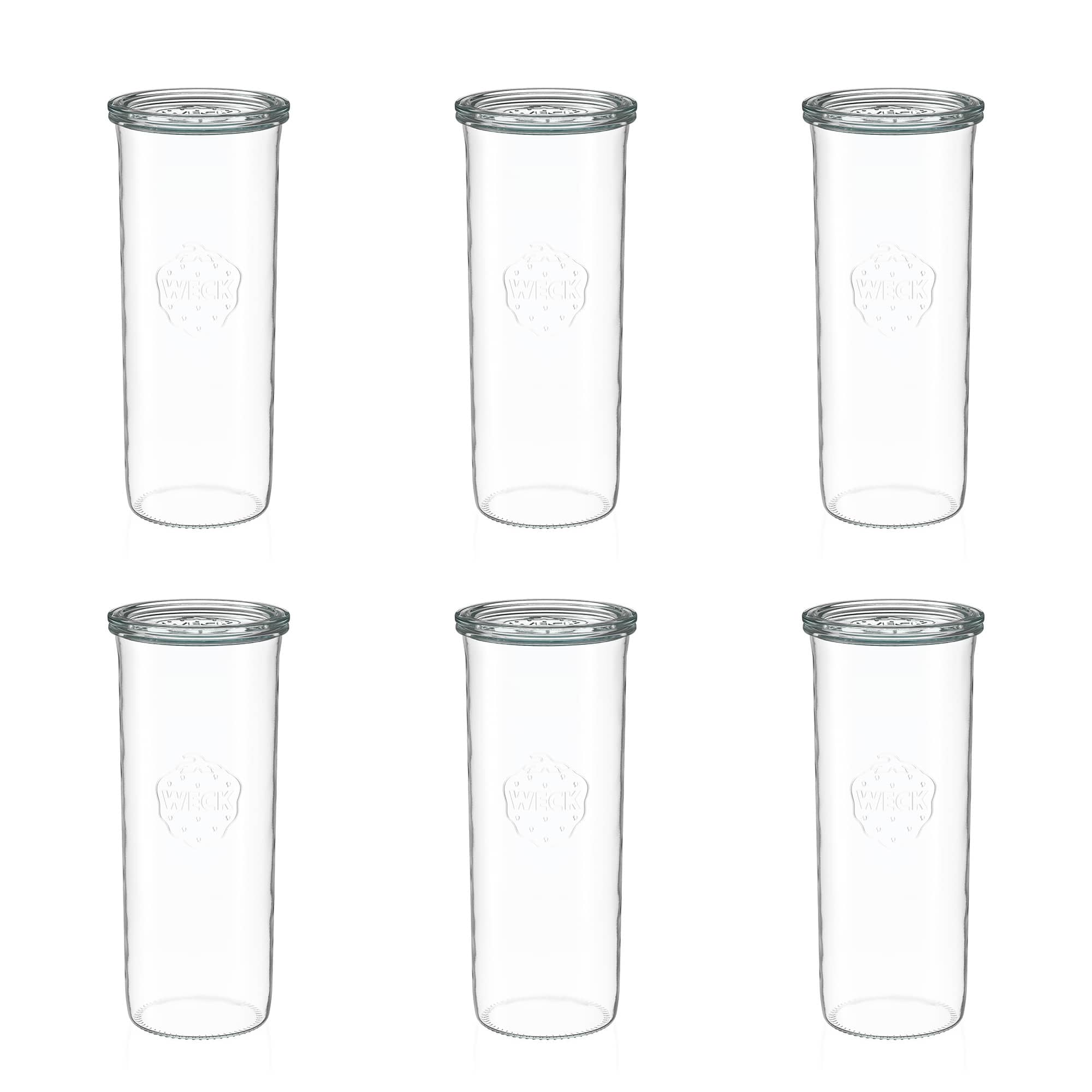 6x 1500ml WECK-störtglas med glaslock RR 100