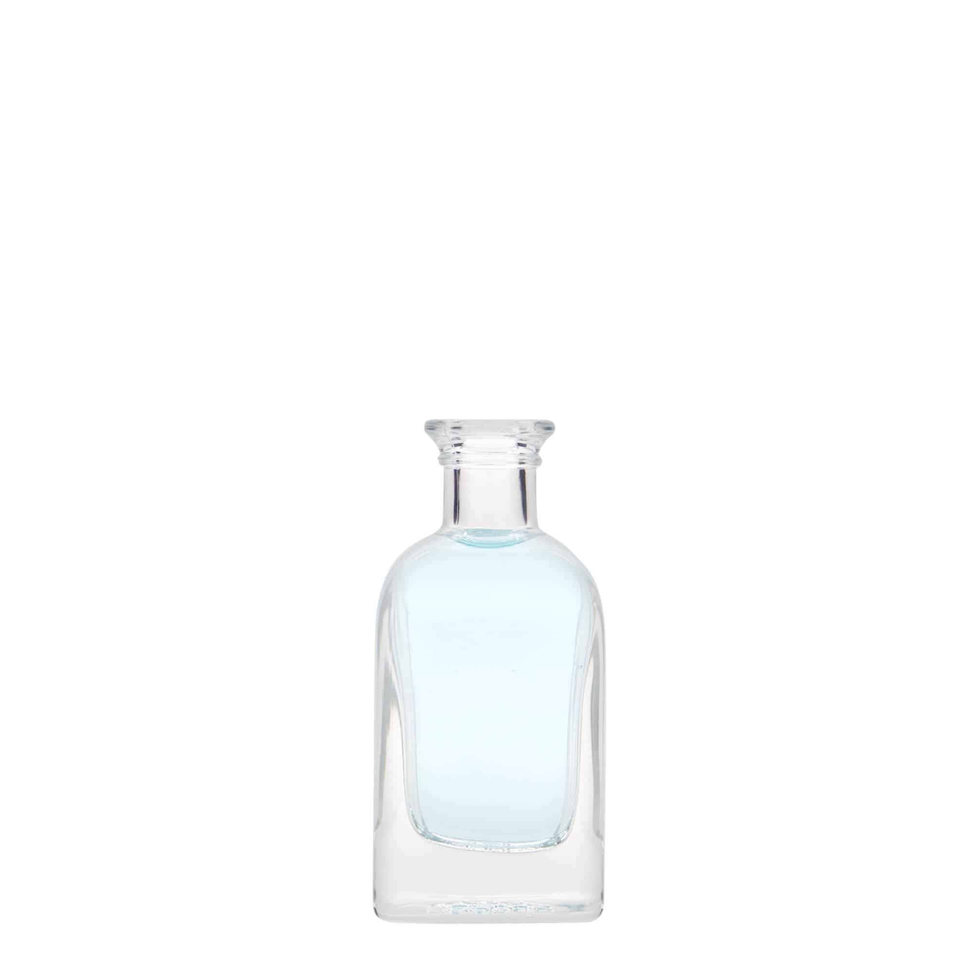 40 ml apoteksglasflaska Carré, kvadratisk, mynning: kork