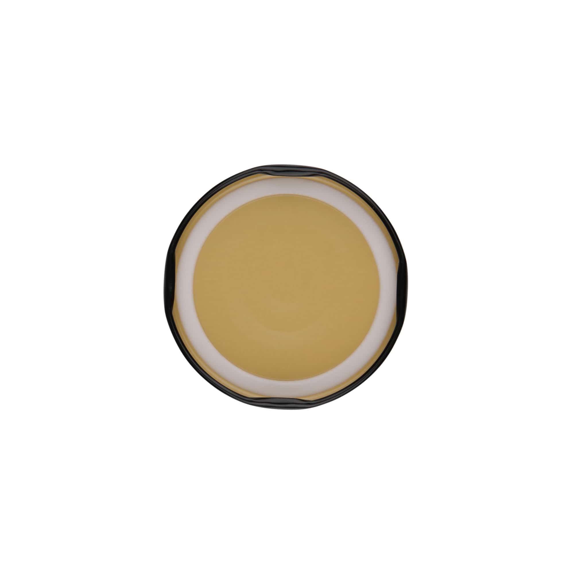 Twist-off-lock, plåt, svart, för mynning: TO 63