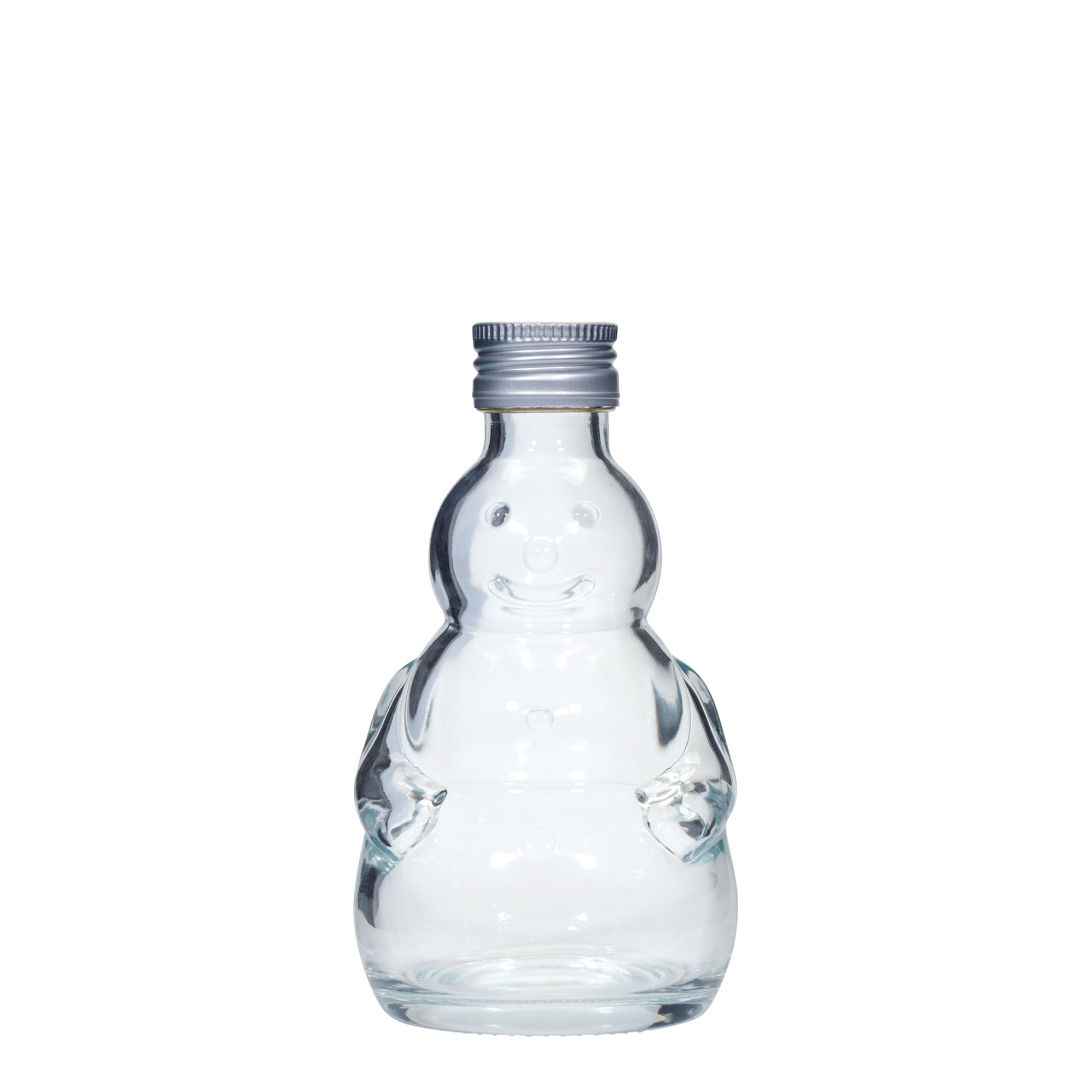 200 ml glasflaska 'Snögubbe', öppning: PP 28