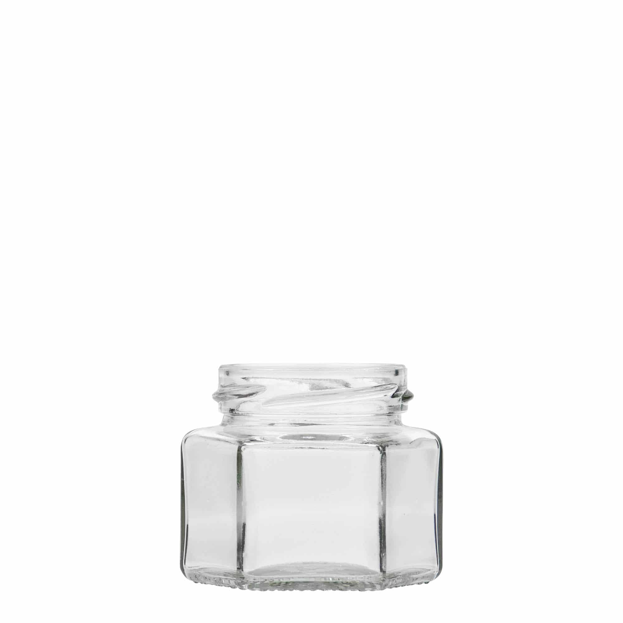 106 ml hexagonal burk, mynning: twist off (TO 53) 106 ml hexagonal burk, mynning: twist off (TO 53)