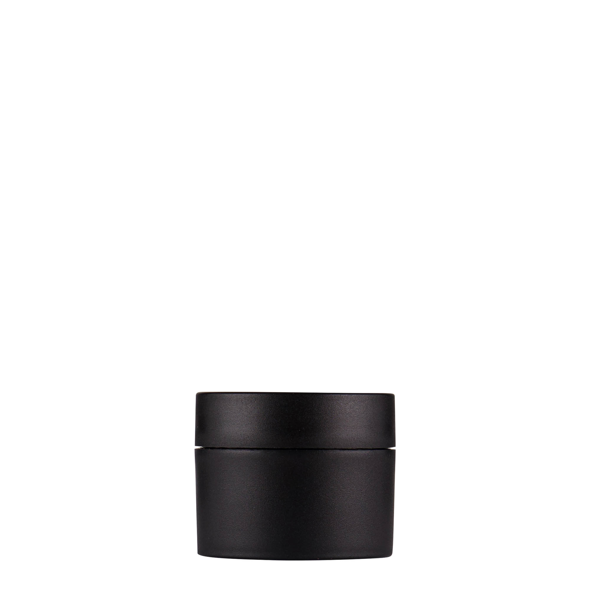 15 ml plastburk 'Antonella', PP, svart, öppning: skruvlock