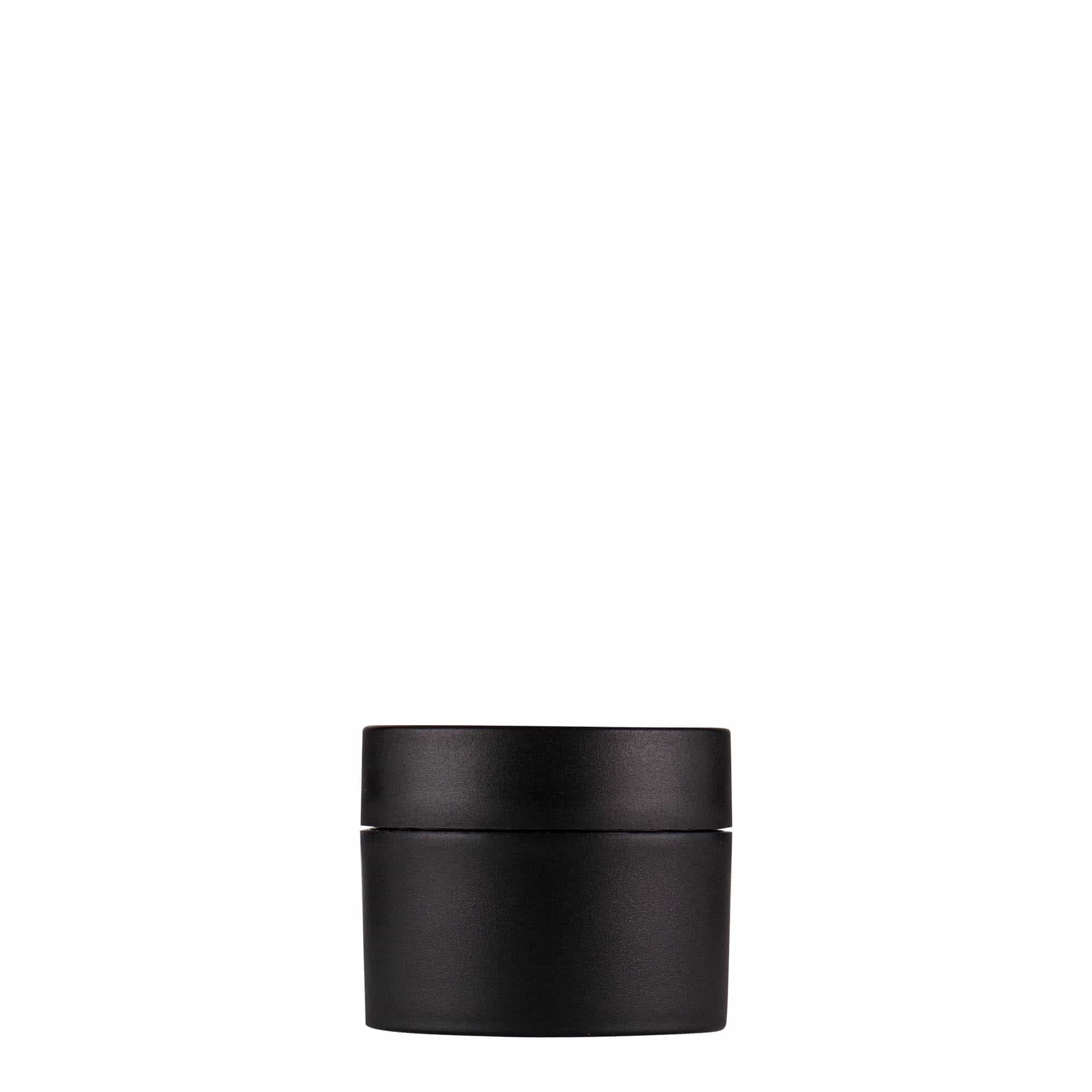 15 ml plastburk 'Antonella', PP, svart, öppning: skruvlock 15 ml plastburk 'Antonella', PP, svart, öppning: skruvlock