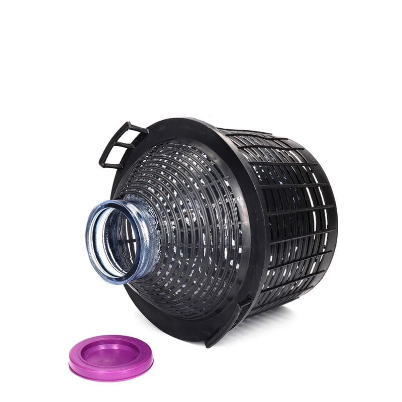 20 l ballongflaska med vid hals, glas, öppning: påklämningslock