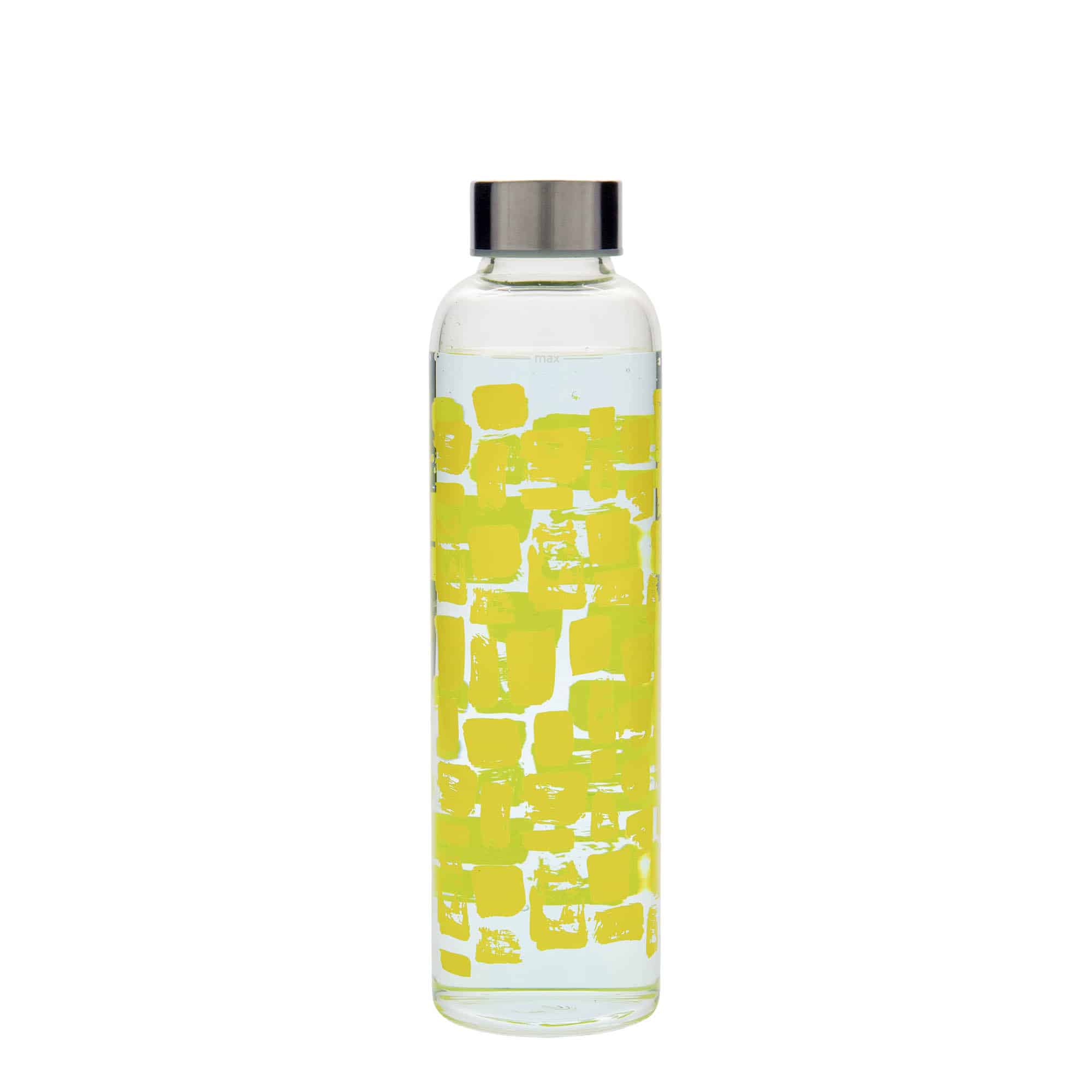 500 ml drickflaska 'Perseus - gula rektanglar', öppning: skruvlock