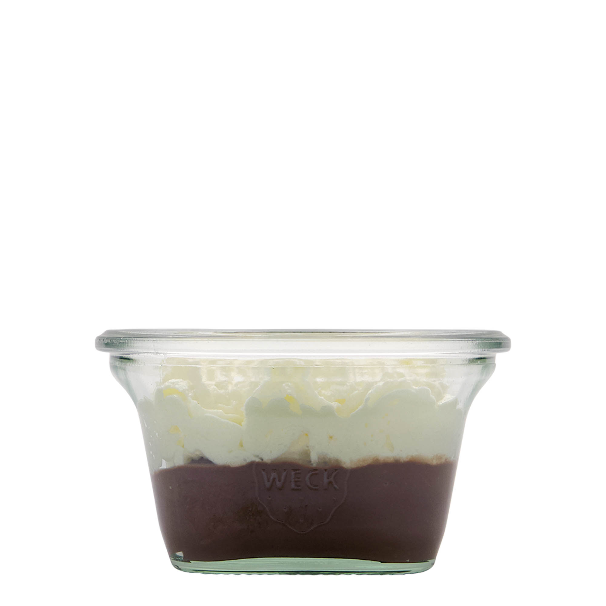 290 ml WECK-Quadroglas, fyrkantigt, öppning: rund kant 290 ml WECK-Quadroglas, fyrkantigt, öppning: rund kant