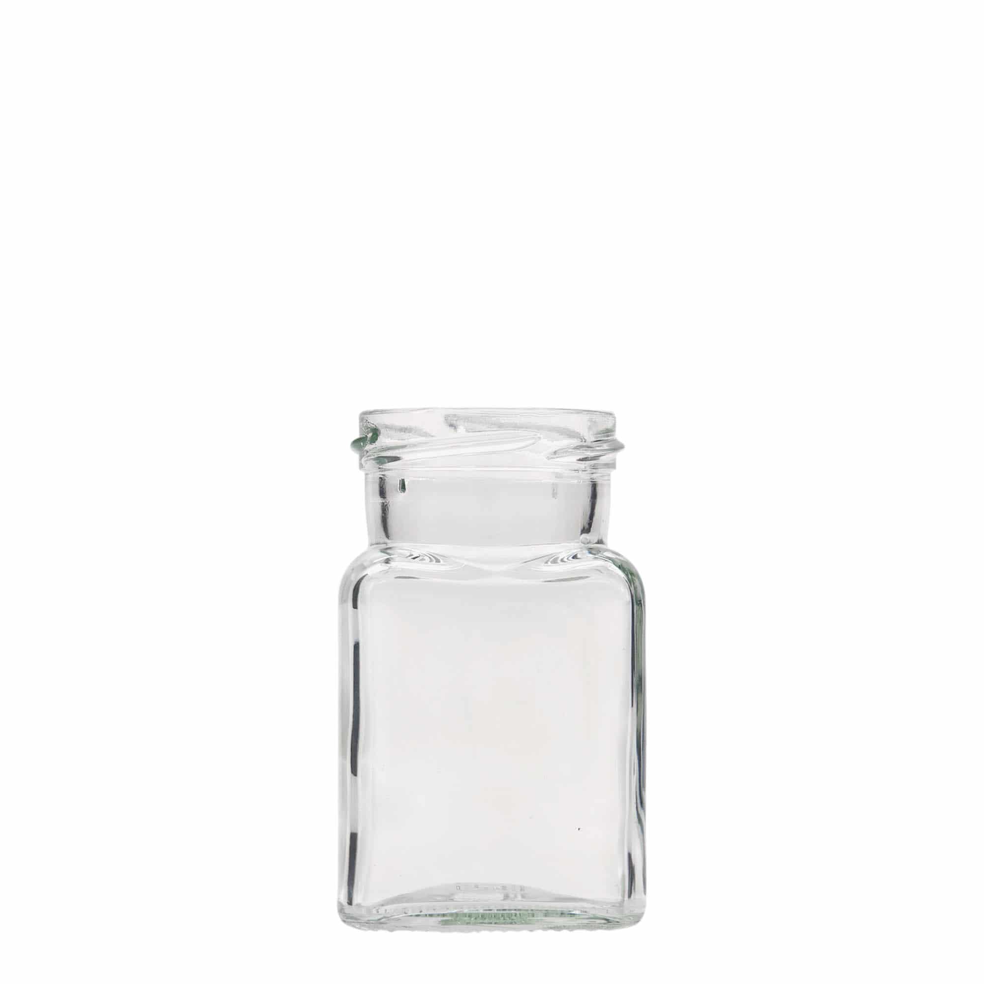 150 ml fyrkantig burk, mynning: twist off (TO 53) 150 ml fyrkantig burk, mynning: twist off (TO 53)
