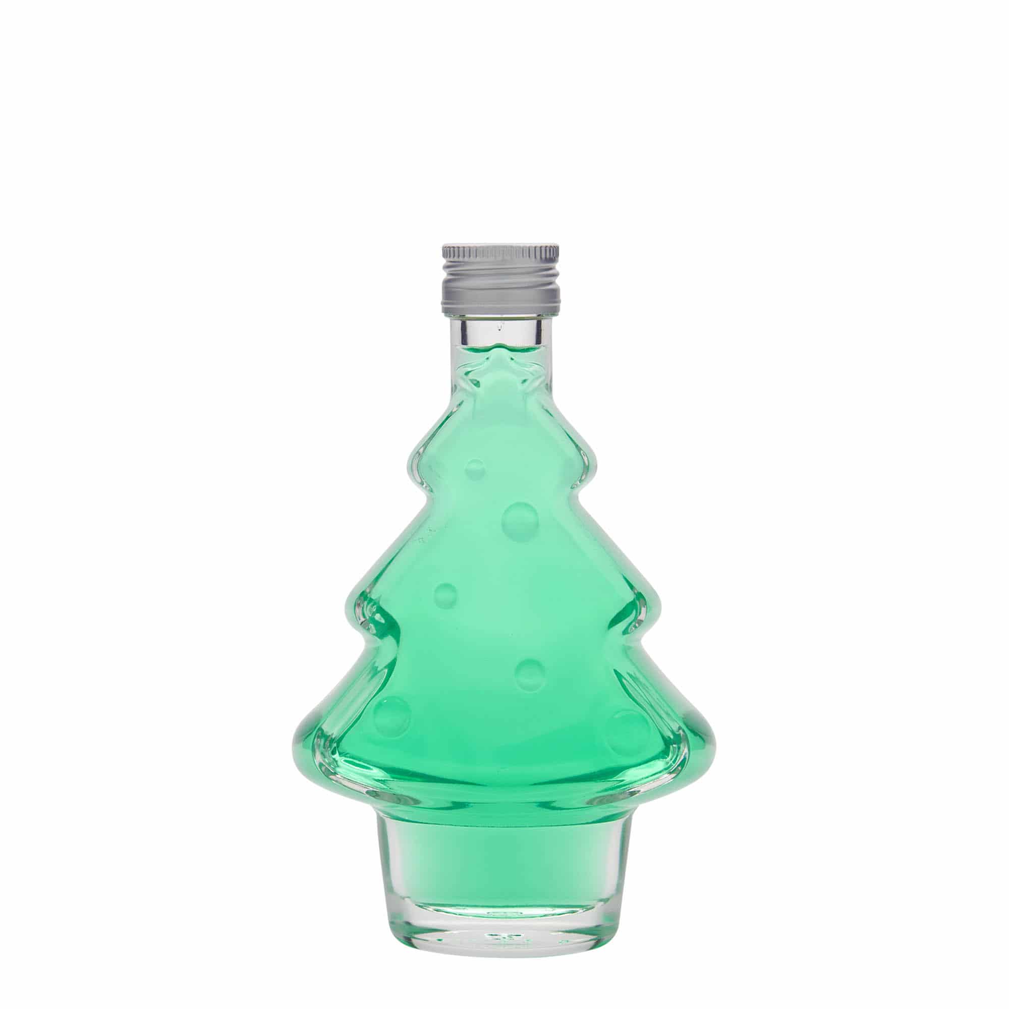 200 ml glasflaska 'Julgran', mynning: PP 28