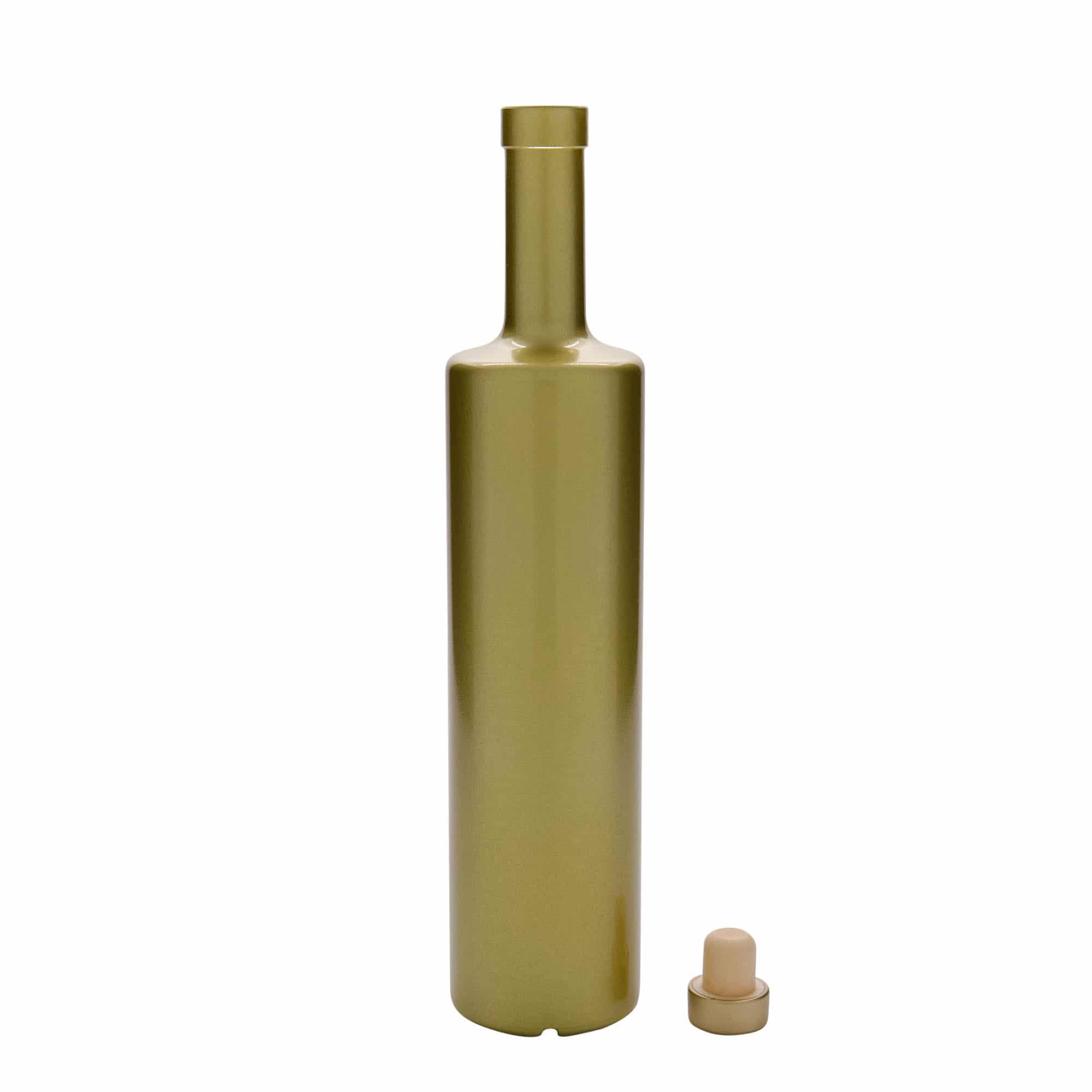 700 ml glasflaska 'Centurio', guld, mynning: kork