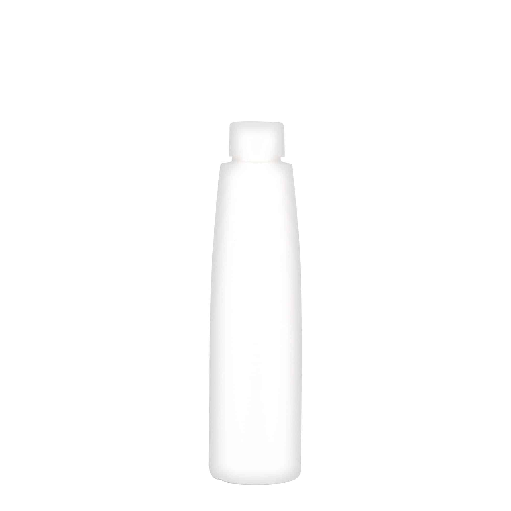 200 ml plastflaska 'Donald', HDPE, vit, mynning: GPI 24/410